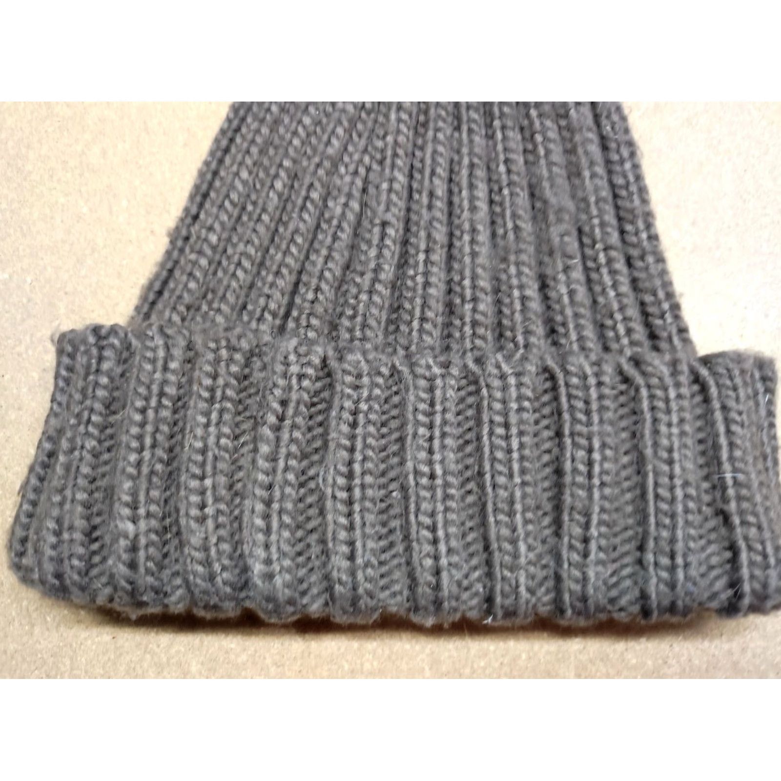 Napapijri Napapijri Beanie Hat Size M Ribbed Bobble Beige Unisex Adults Knit Acrylic Fall Winter Booble? Wait. Size ONE SIZE - 4 Thumbnail