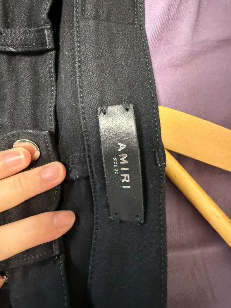 Amiri Amiri 18 patch leather black jeans size 32 2501-Nextarrow Size US 32 / EU 48 - 3 Thumbnail