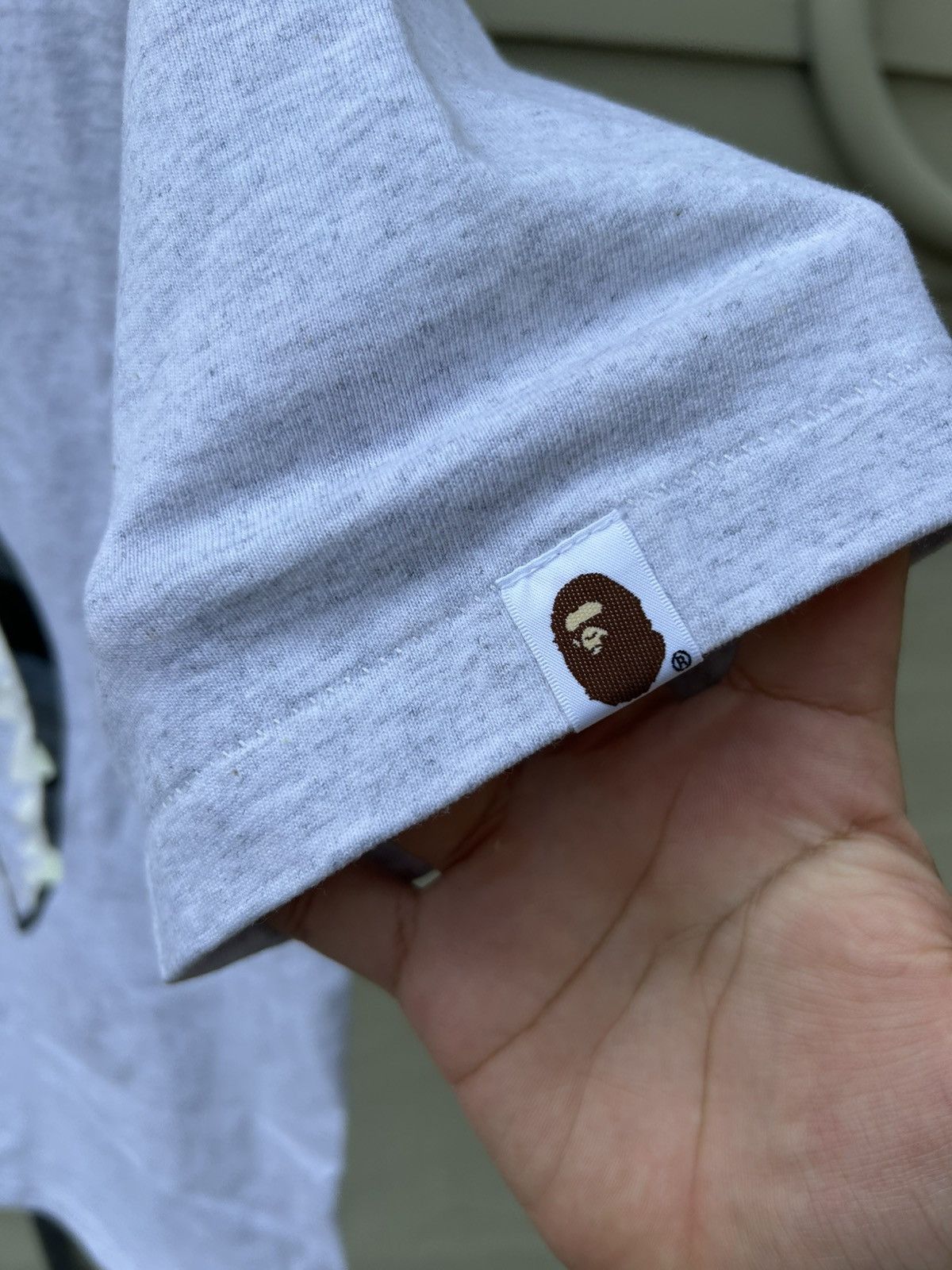 Bape Bape shark mouth tee glow in dark grey Size US S / EU 44-46 / 1 - 3 Thumbnail