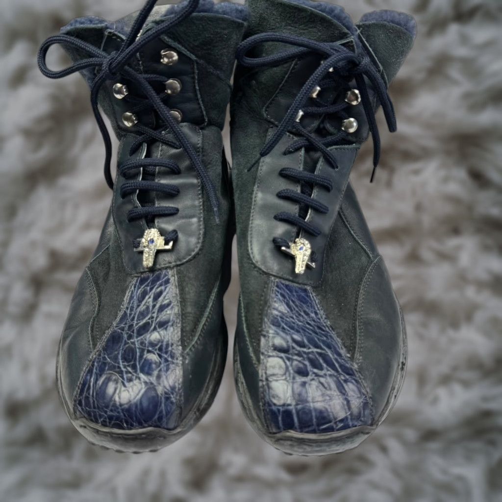 Vintage Mauri Leather High Top Boots Men Black 42 EU 9.5 US Sherpa Lined Italy Leather Boots Combat / Military Size 42 EU 9.5 US Mens Size US M / EU 48-50 / 2 - 1 Thumbnail