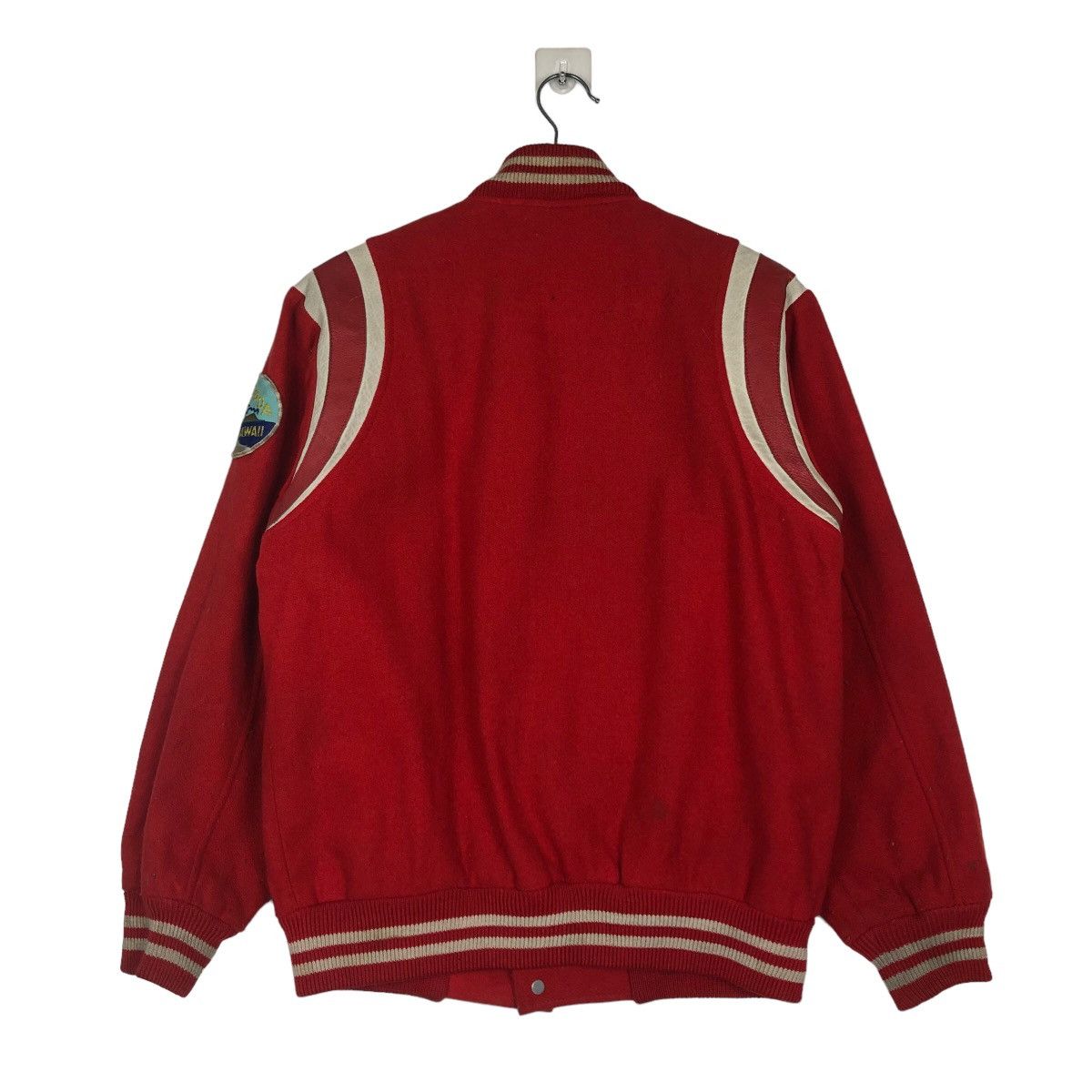 Japanese Brand 🔥Vintage Bomber Varsity Jacket Madison Hawaii Patches Big Size US L / EU 52-54 / 3 - 8 Thumbnail