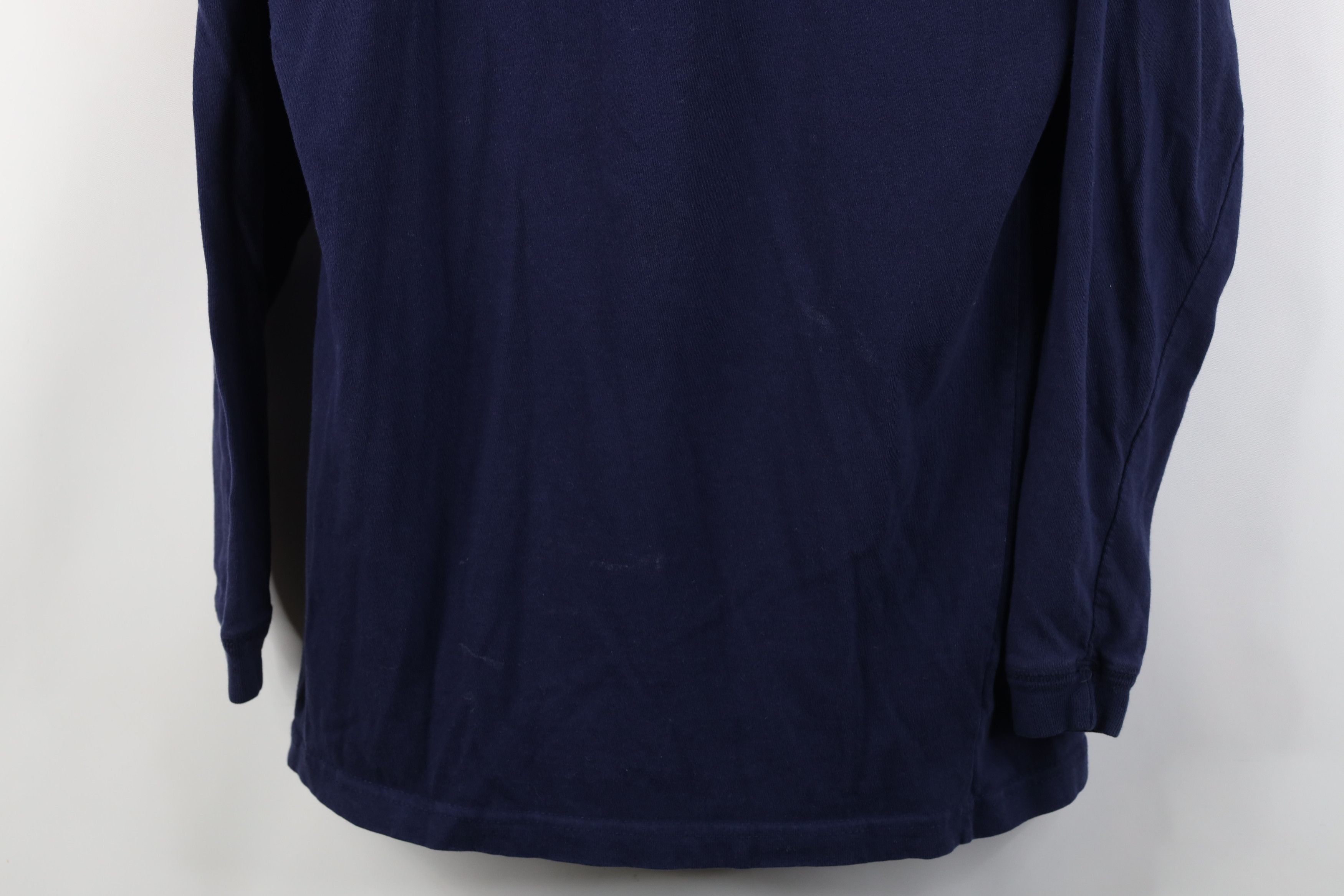 Vintage Vintage 90s Streetwear Blank Long Sleeve Henley T-Shirt Blue Size US S / EU 44-46 / 1 - 3 Thumbnail