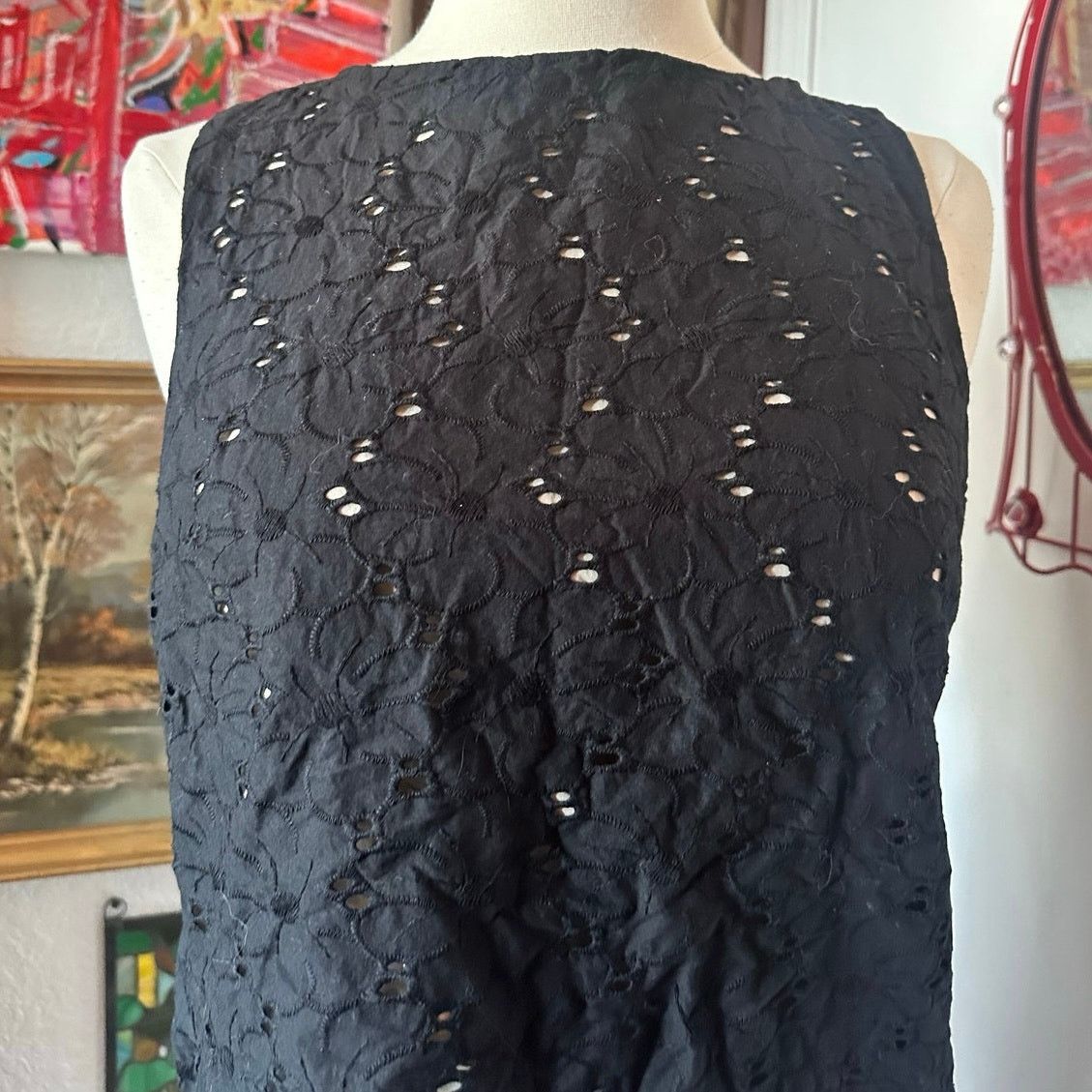 Laundry by Shelli Segal laundry by shelli segal black beige floral tank top Size M / US 6-8 / IT 42-44 - 2 Thumbnail