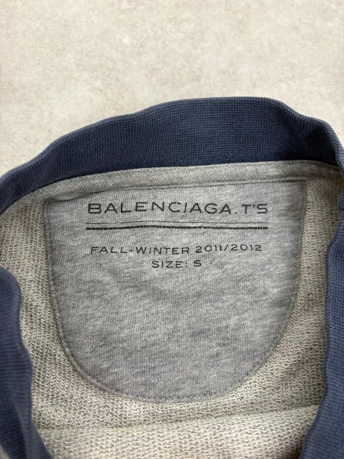 Balenciaga FW2011 Balenciaga Grey Crewneck Sweater Size US S / EU 44-46 / 1 - 8 Thumbnail