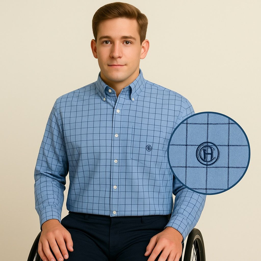 Chaps Chaps Easy Care Twill Shirt XL Blue Plaid Button-Up Size US XL / EU 56 / 4 - 1 Thumbnail