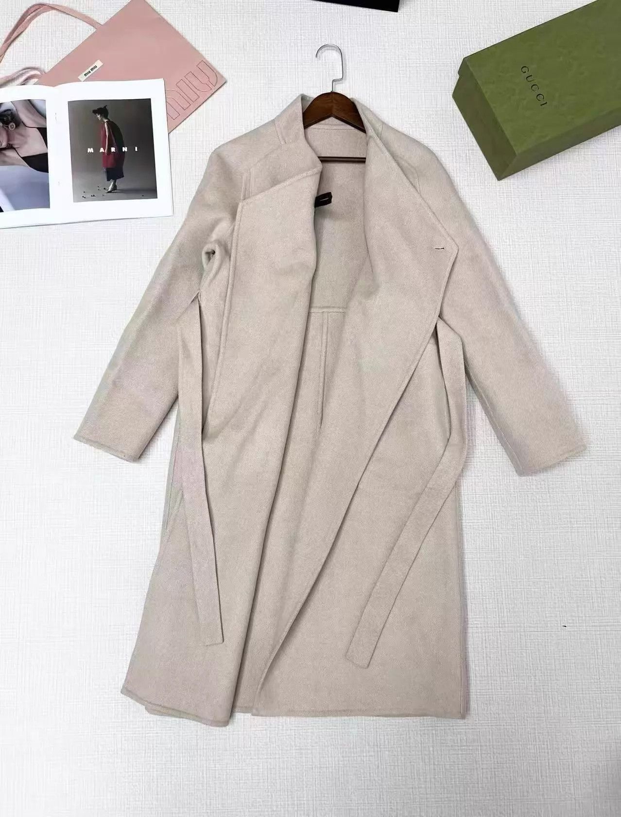 Hermes Hermes Oatmeal Double-faced Wool Coat Size S / US 4 / IT 40 - 6 Thumbnail