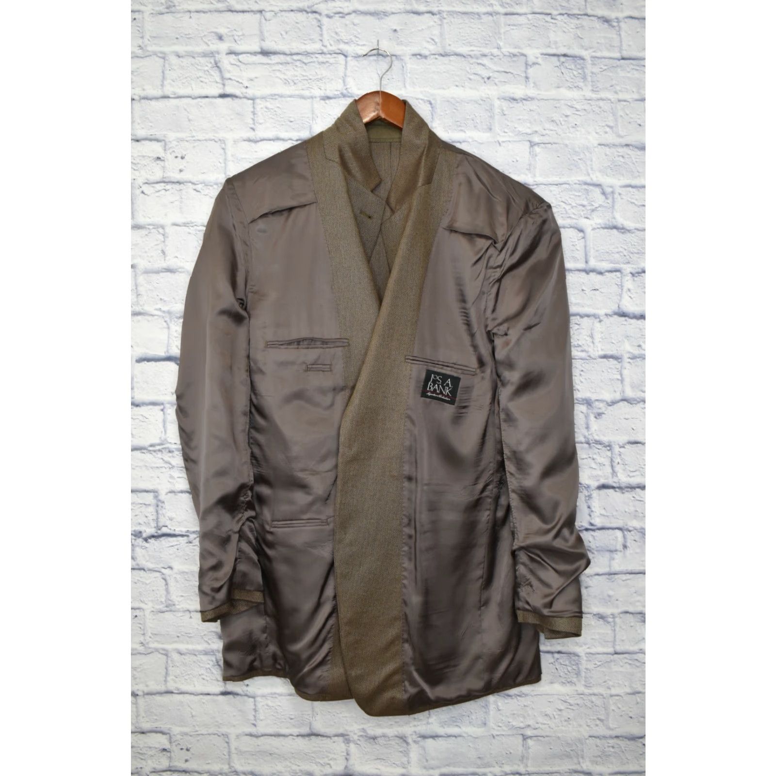 Jos. A. Bank Jos A Bank Herringbone Silk Camel Hair Blend Sport Coat Mens XL 44 Chest 46 Size US S / EU 44-46 / 1 - 3 Thumbnail