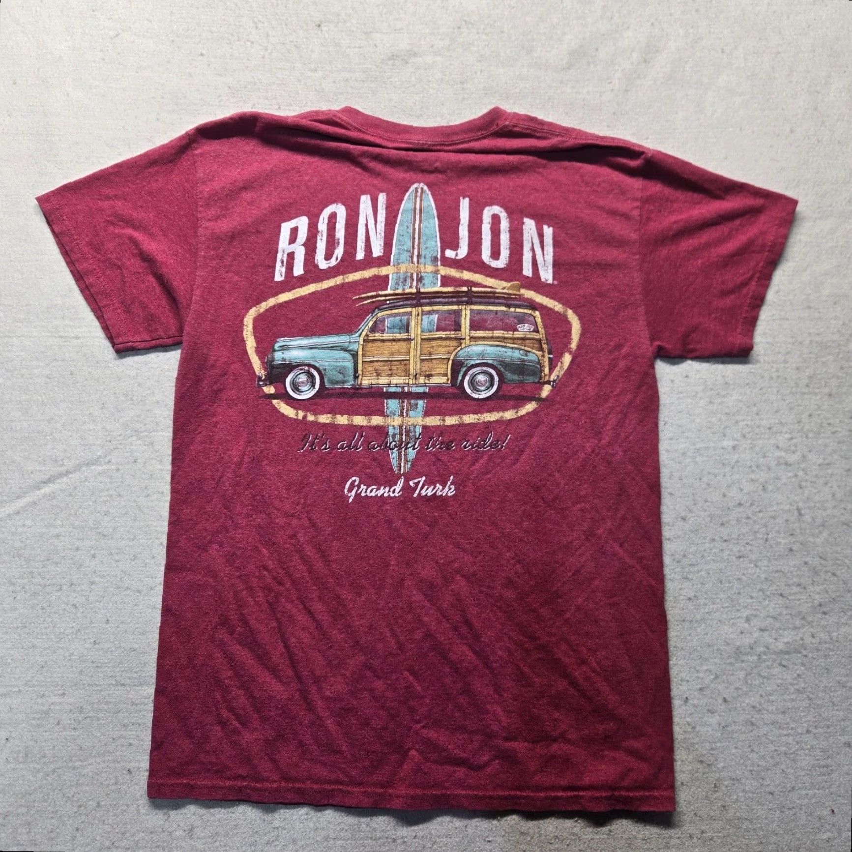Ron Jon Surf Shop VINTAGE Ron Jon Surf Shop Graphic Tee T-Shirt Adult Medium Red Cotton Logo Crew Neck Summer Mens Size US M / EU 48-50 / 2 - 7 Thumbnail