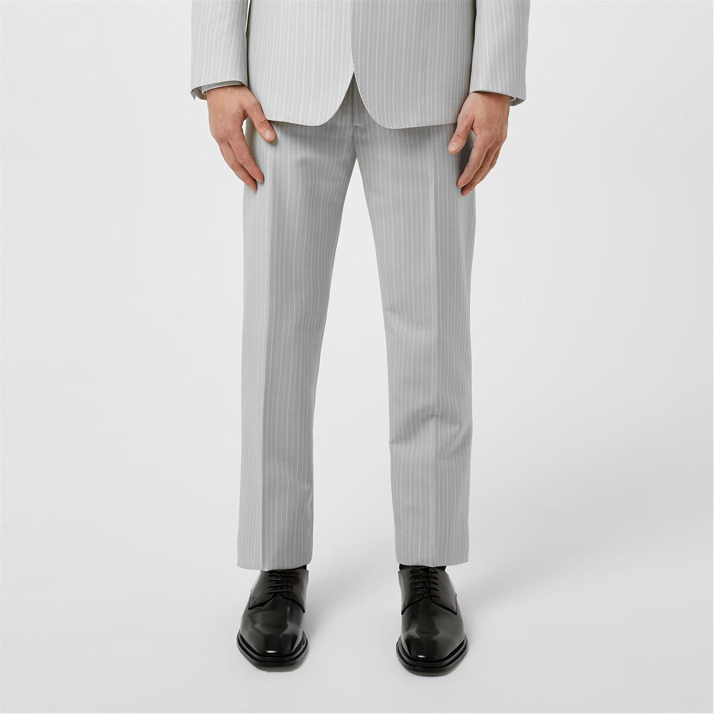 Alexander McQueen o1g2r1mq0326 Cigarette Trousers in Ice Grey Size US 32 / EU 48 - 2 Thumbnail