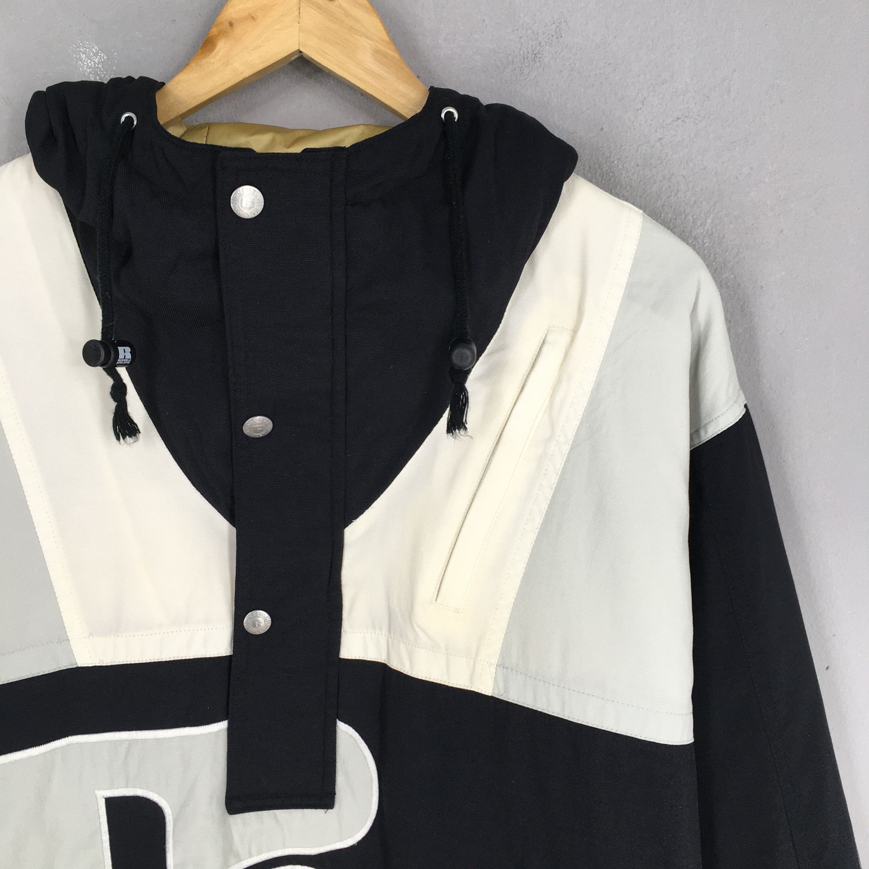Russell Athletic 80's Russell Athletic Usa Windbreaker Jacket Black Medium Size US M / EU 48-50 / 2 - 6 Thumbnail