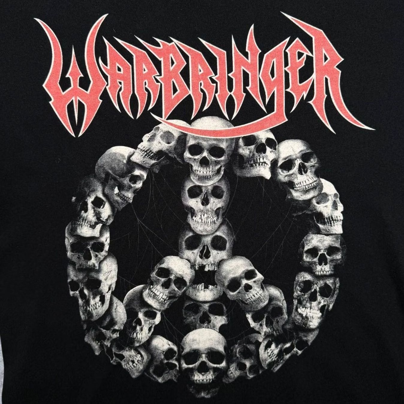 Anvil Anvil Warbringer The Only Peace Is In Death Thrash Metal Band T-Shirt Large Men's Black Graphic Print Front Back Size US L / EU 52-54 / 3 - 4 Thumbnail