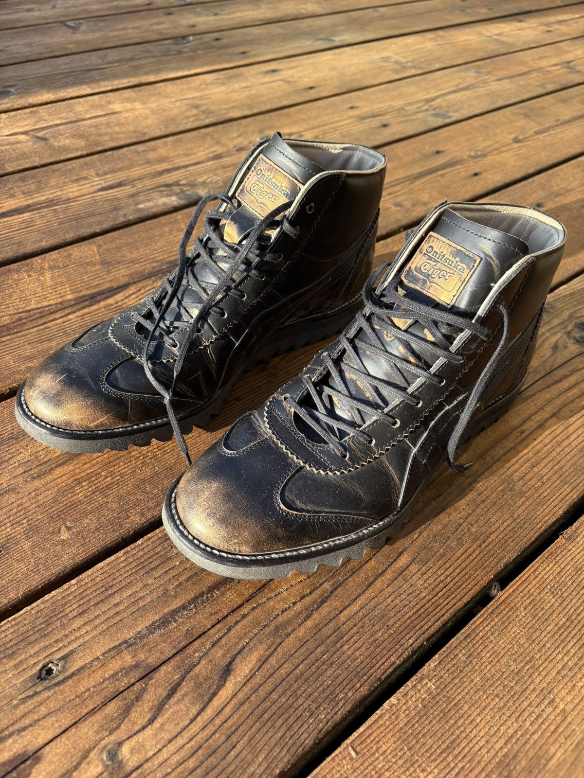 Onitsuka Tiger Onitsuka Tiger Japan Release Leather Hi-Top Shoes Size US 7.5 / EU 40-41 - 3 Thumbnail