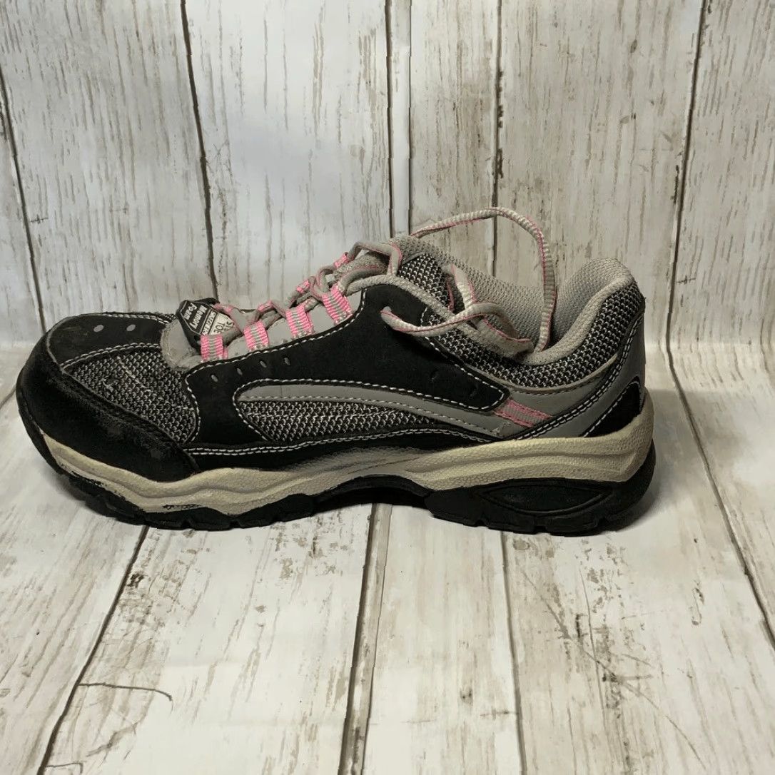 SKECHERS SKECHERS Women’s Steel Toe Memory Foam Work Sneakers Size 8 Gray Pink Multicolor Sneakers Womens 8 Size US 8 / IT 38 - 3 Thumbnail