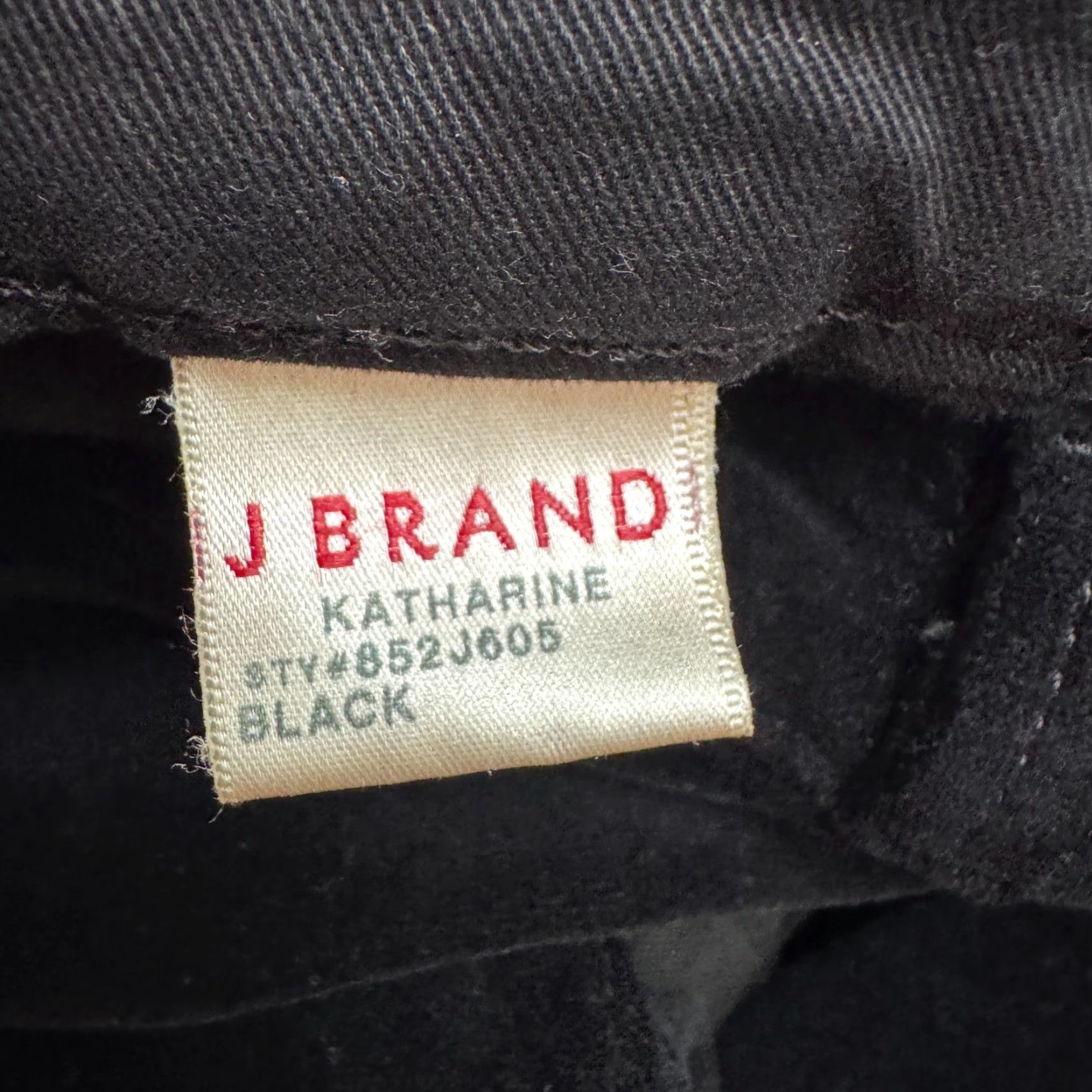 J Brand J Brand Katharine Velvet Tuxedo Striped Trouser Pants Womens 27 Black Mid Rise Size 27" / US 4 / IT 40 - 6 Thumbnail