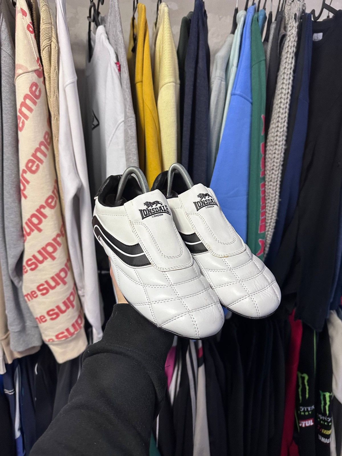 Lonsdale Vintage 90s Lonsdale London Y2K Y-3 Style Slip-on Sneakers Size US 7 / EU 40 - 3 Thumbnail