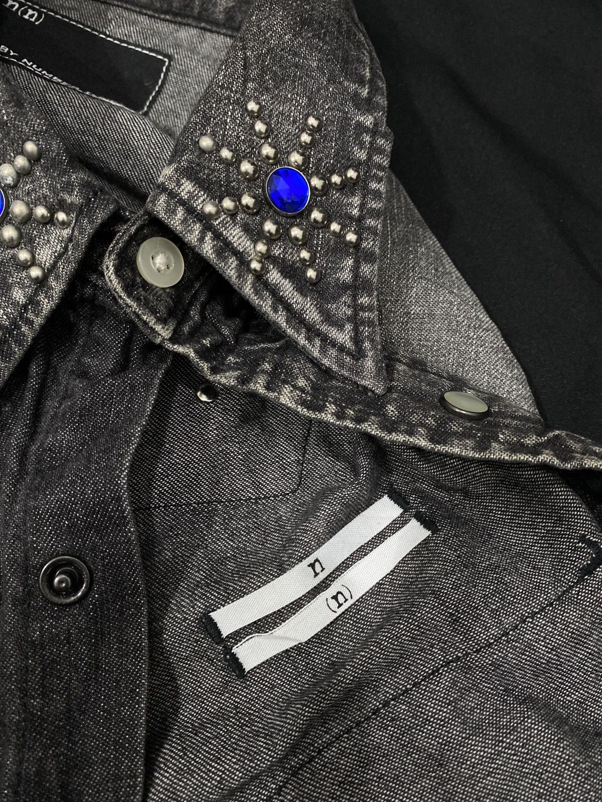 Number (N)ine Number Nine AW 07 Studed Jewel Western Denim Shirt Size US L / EU 52-54 / 3 - 8 Thumbnail