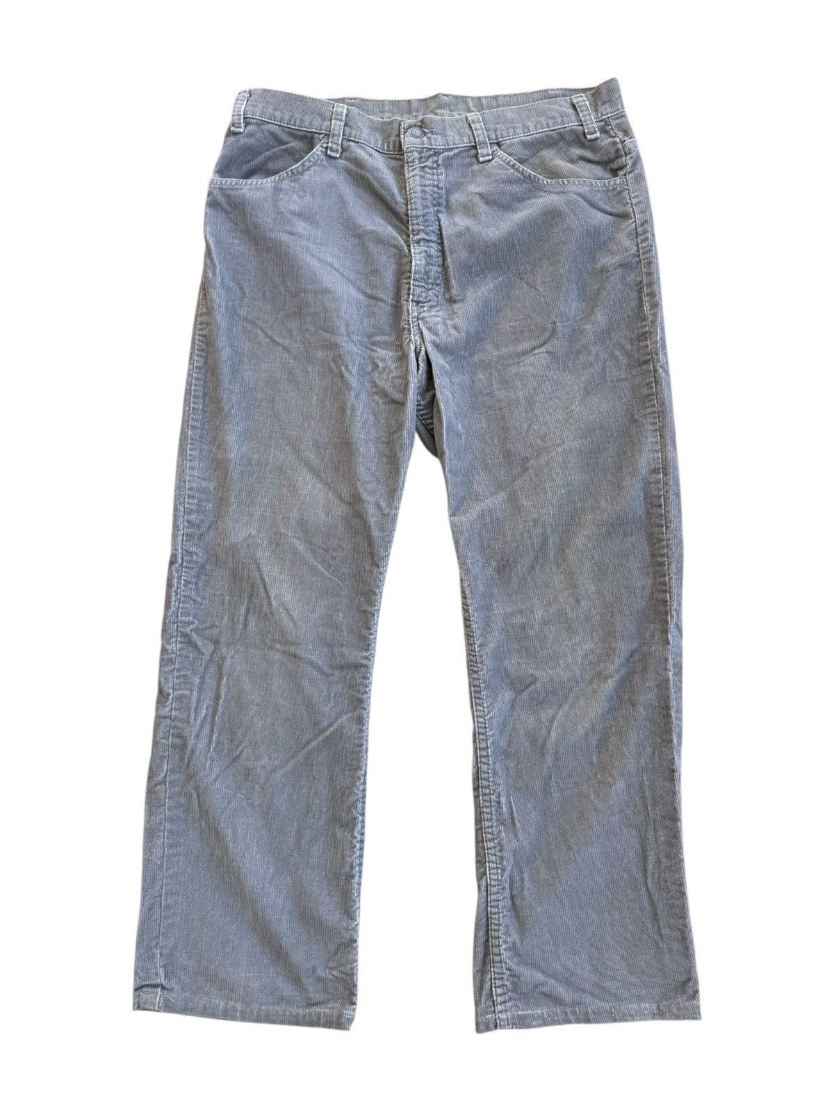 Levi's Vintage 1970s Levis Grey Corduroy Pants Size US 36 / EU 52 - 2 Thumbnail