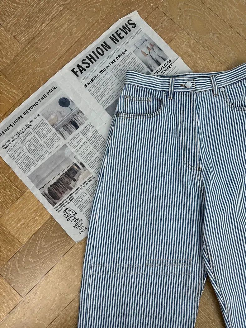 Prada Prada Triangle steel label, go out for leisure, striped tr Size 26" / US 2 / IT 38 - 6 Thumbnail