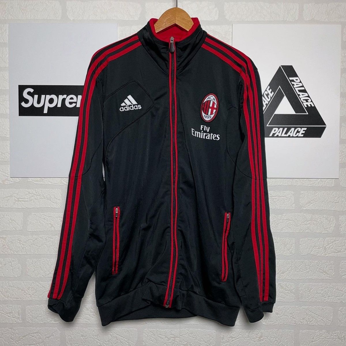 Adidas Adidas AC Milan 2012 Zip Sweatshirt Football Soccer Rare Y2K Size US M / EU 48-50 / 2 - 1 Thumbnail