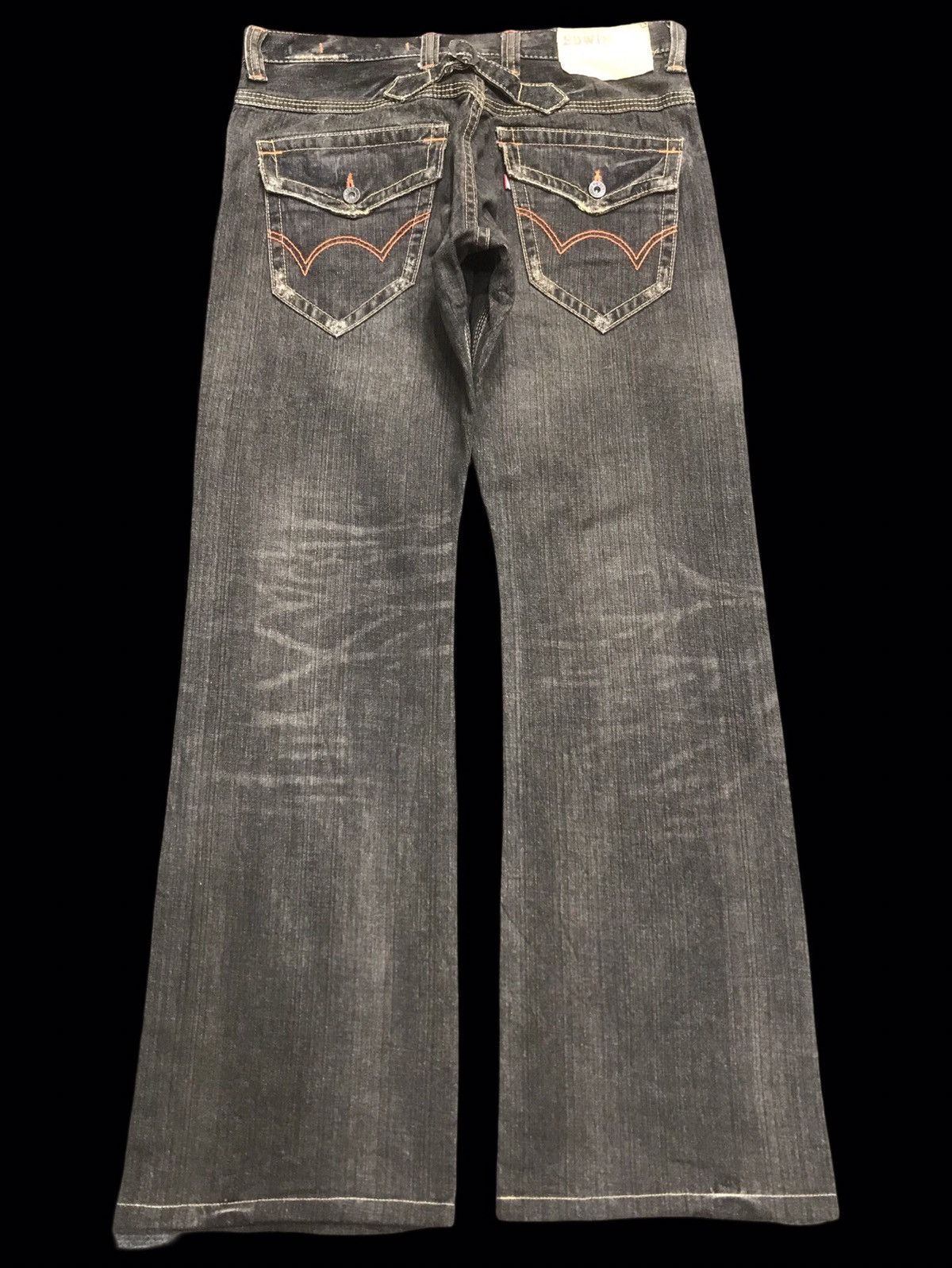 Edwin 💥FLARE💥RARE ARCHIVAL EDWIN XVS MUD WASH FLARE DENIM F247 Size US 33 - 2 Thumbnail