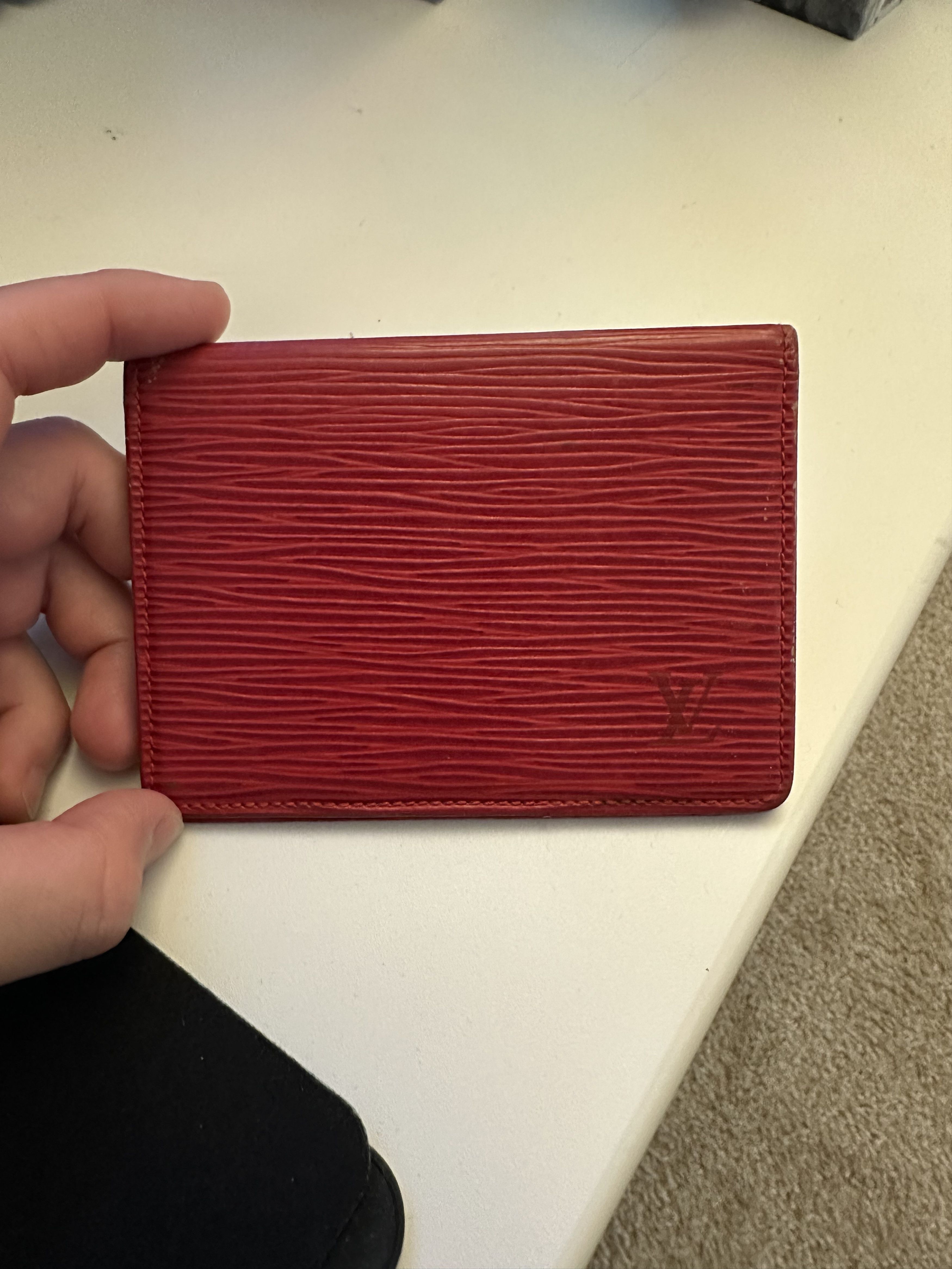 Louis Vuitton Red Ebi LV Card Holder Size ONE SIZE - 1 Thumbnail