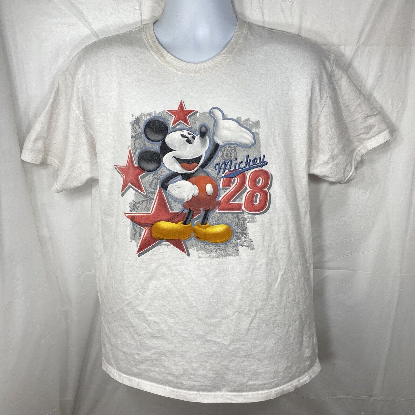 Disney Disney Large Mickey Mouse Short Sleeve White Graphic T Shirt Size US L / EU 52-54 / 3 - 1 Thumbnail