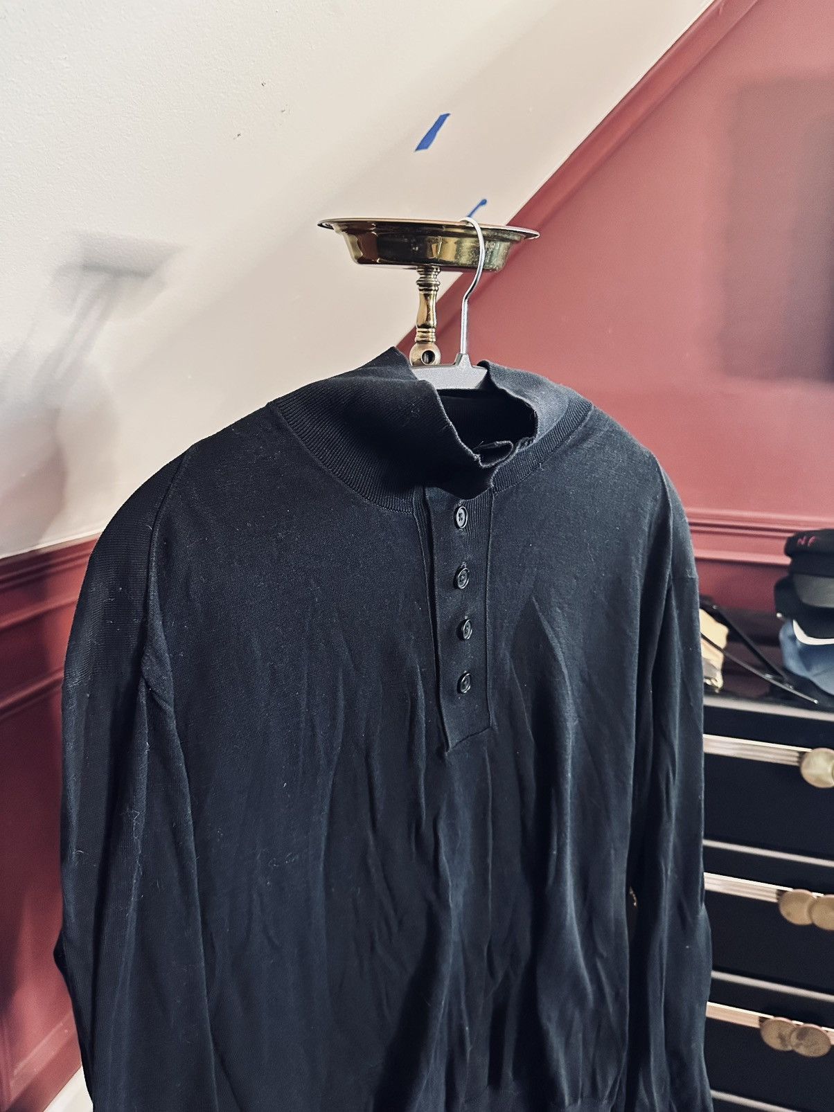 J. Peterman Buttoned knit turtleneck polo v-neck sweater vjntage cotton Size US L / EU 52-54 / 3 - 2 Thumbnail