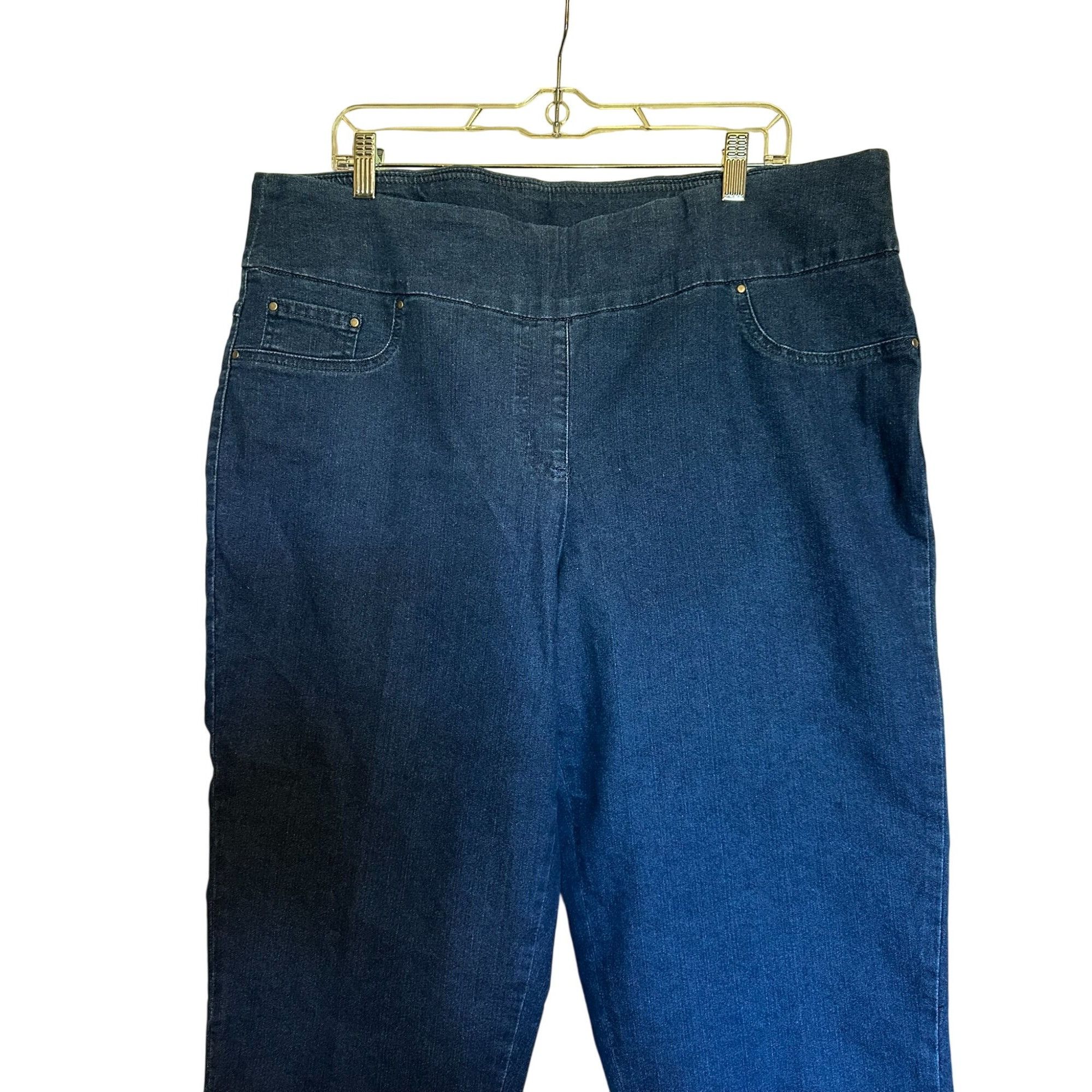 Other Ruby Rd Capri Jeans Womens 18W Indigo Blue Denim Stretch Sli ...