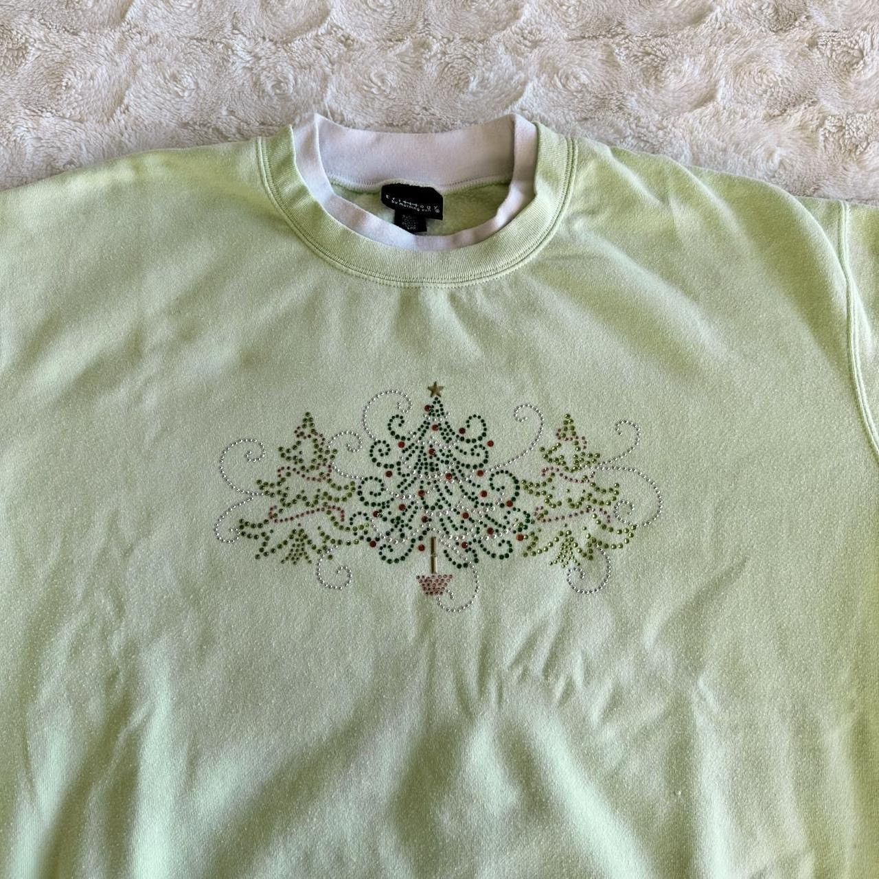 Other Vintage Christmas Holiday Sweatshirt Womens Large Green Vtg Size L / US 10 / IT 46 - 4 Thumbnail