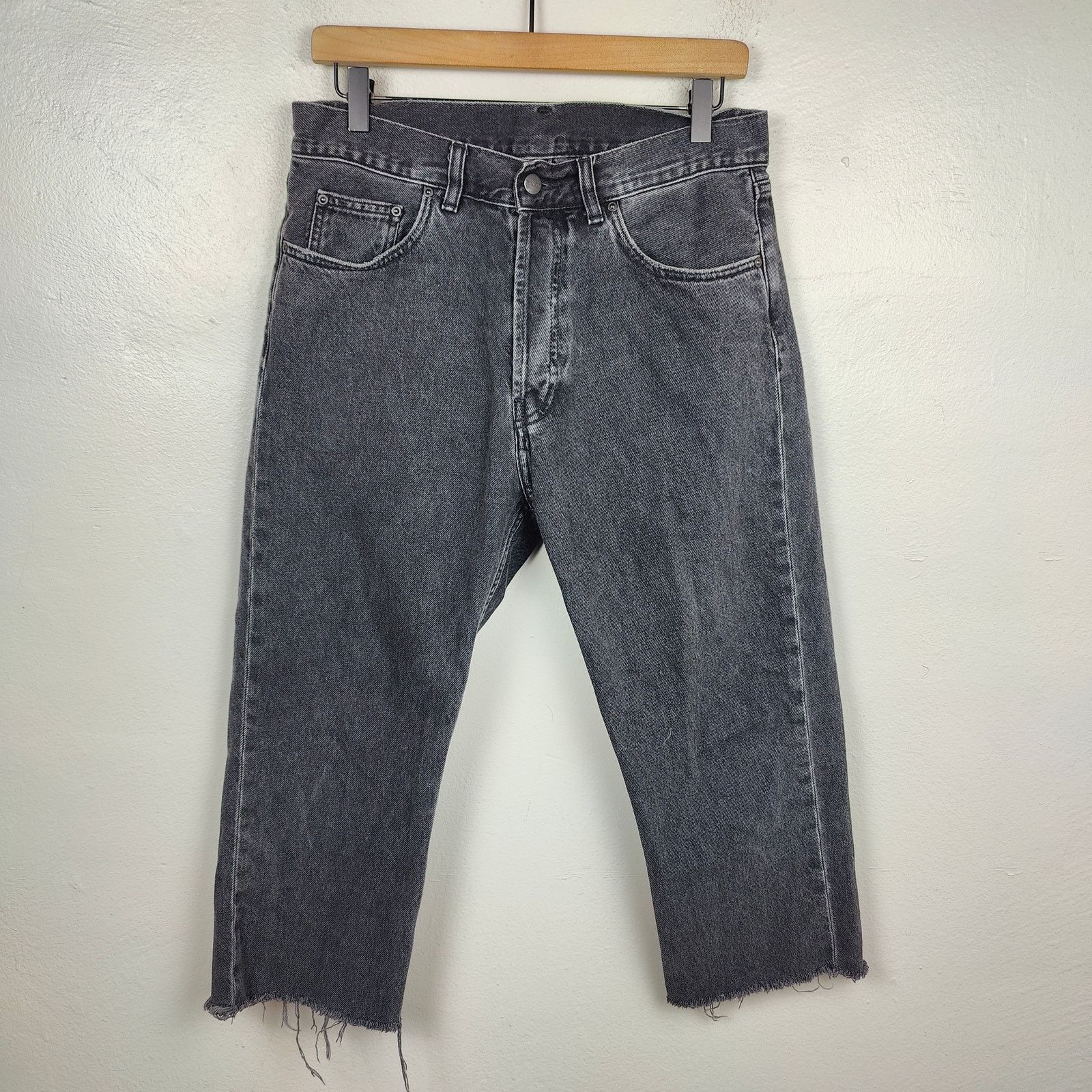 Carhartt Carhartt WIP Nolan Jeans Size 29 Charcoal Wash Button Fly Size 29" - 1 Thumbnail
