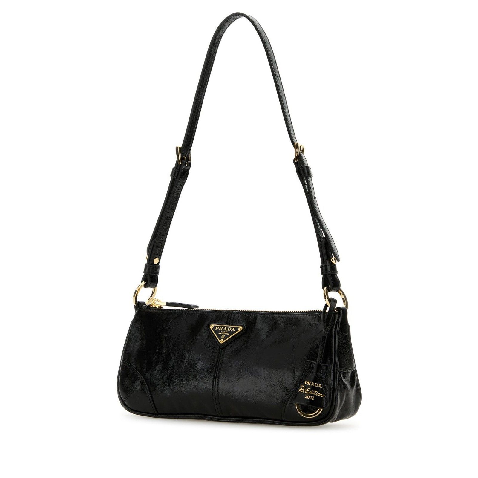 Prada PRADA Re-Edition 2002 Black Re-Nylon/Leather Shoulder Bag Ne Size ONE SIZE - 3 Thumbnail