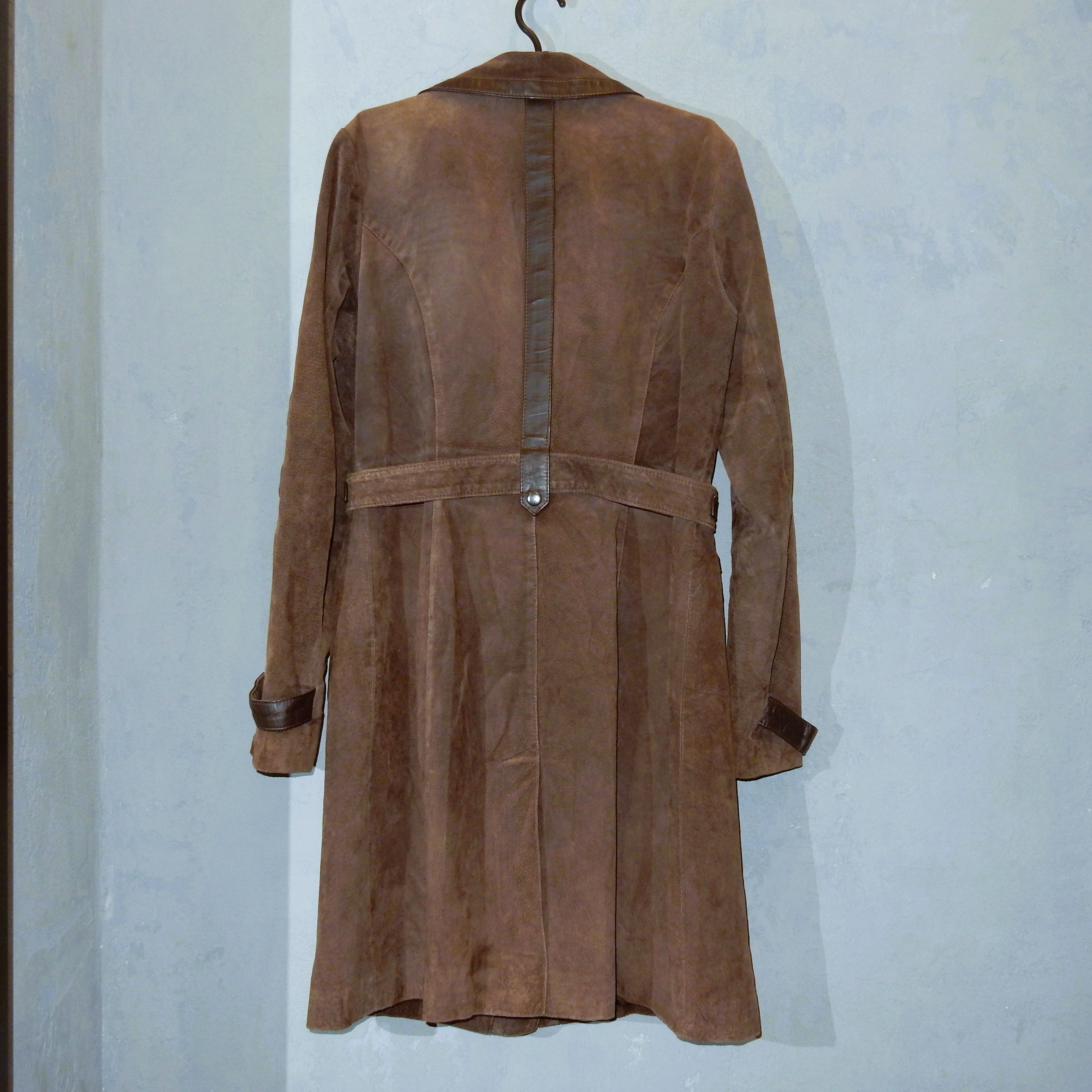 Vintage Brown leather long coat - M Size M / US 6-8 / IT 42-44 - 2 Thumbnail
