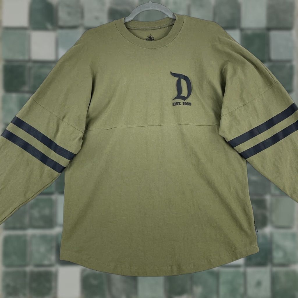 Disney Disney Spirit Jersey Shirt Womens Small Olive Green Pullover Long Sleeve Casual Size S / US 4 / IT 40 - 1 Thumbnail