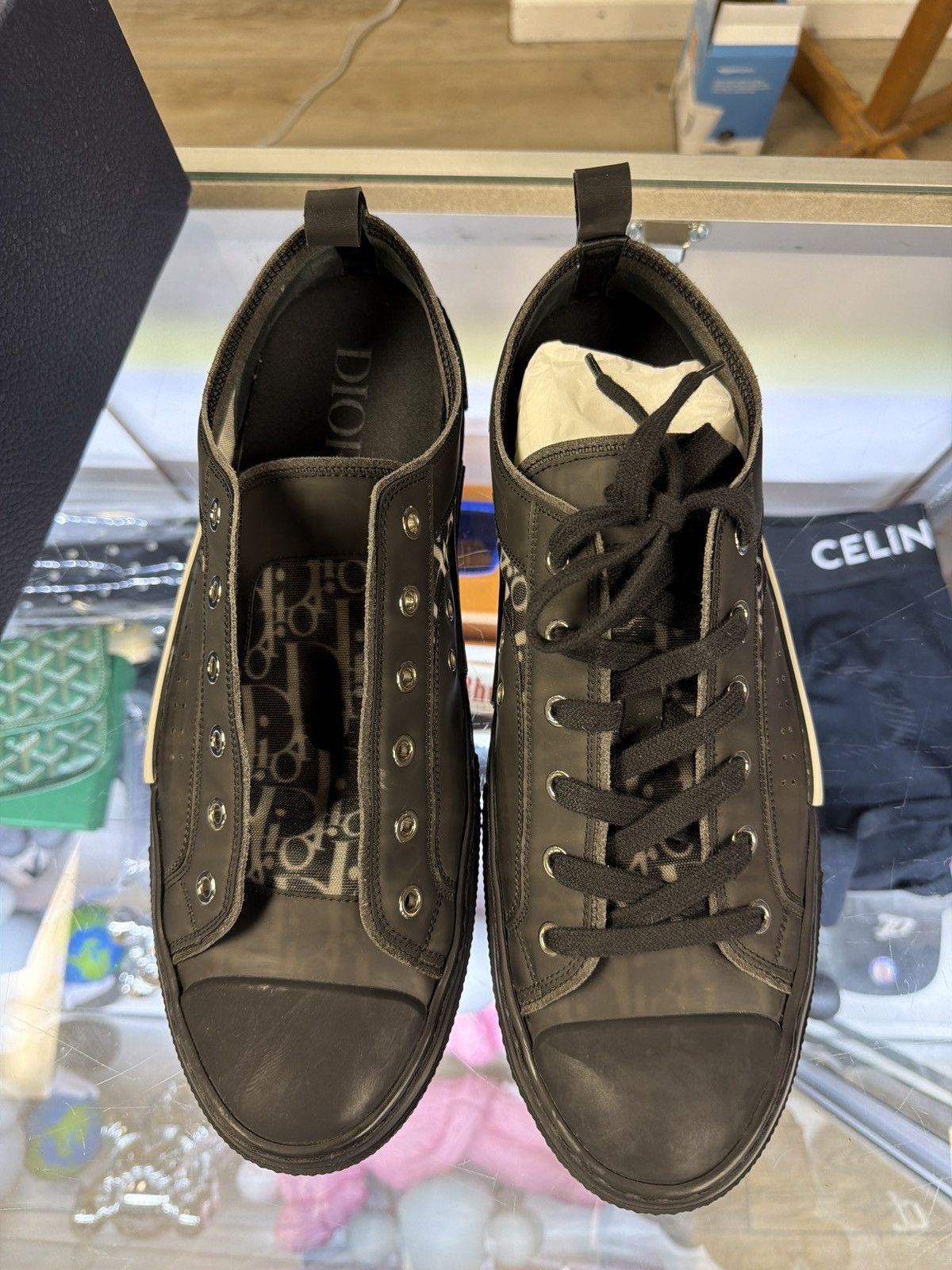 Dior Dior b23 black monogram low Size US 12 / EU 45 - 7 Thumbnail
