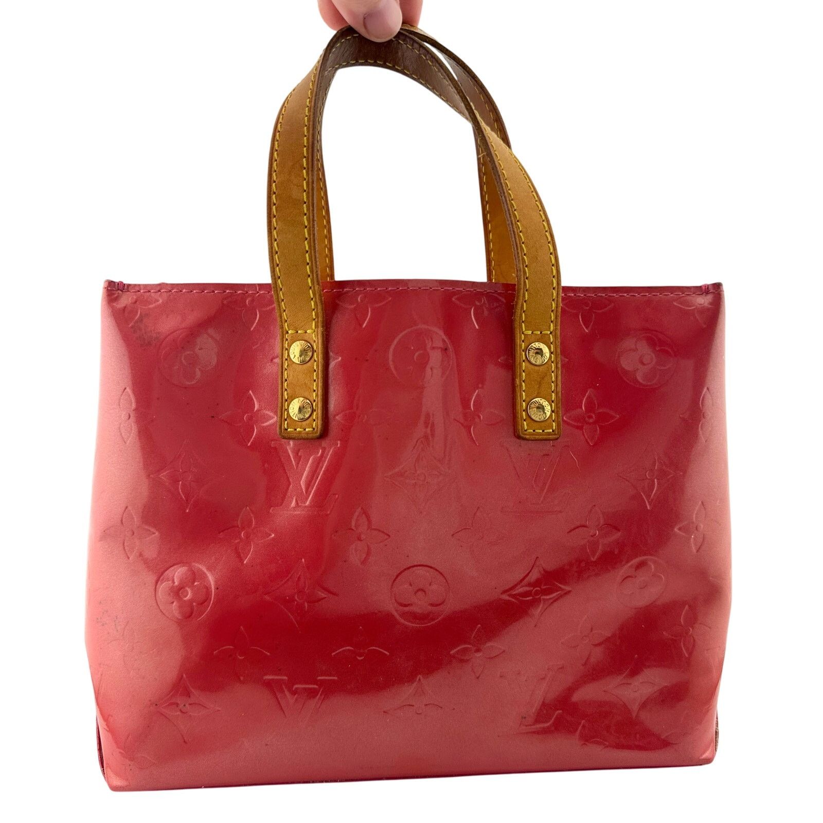 Louis Vuitton Louis Vuitton Monogram Vernis Reade PM Hand Bag - Red M91088 Size ONE SIZE - 10 Thumbnail