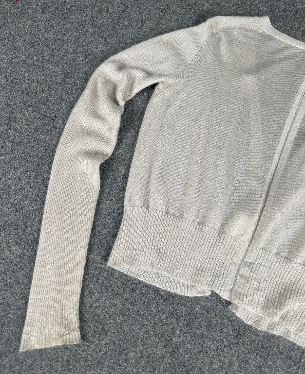 Rick Owens Rick Owens - “Creatch” S/S08 Pearl Cashmere Ribbed Cardigan Size US XS / EU 42 / 0 - 7 Thumbnail