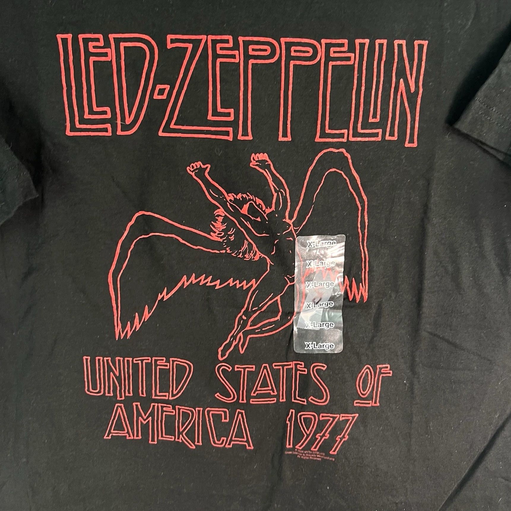 Vintage Led Zeplin T-Shirt Mens XL Black NEW Graphic Print Crew Neck Short Sleeve Cotton Knit Summer Fall Spring Band Music Rock LED Size US XL / EU 56 / 4 - 3 Thumbnail