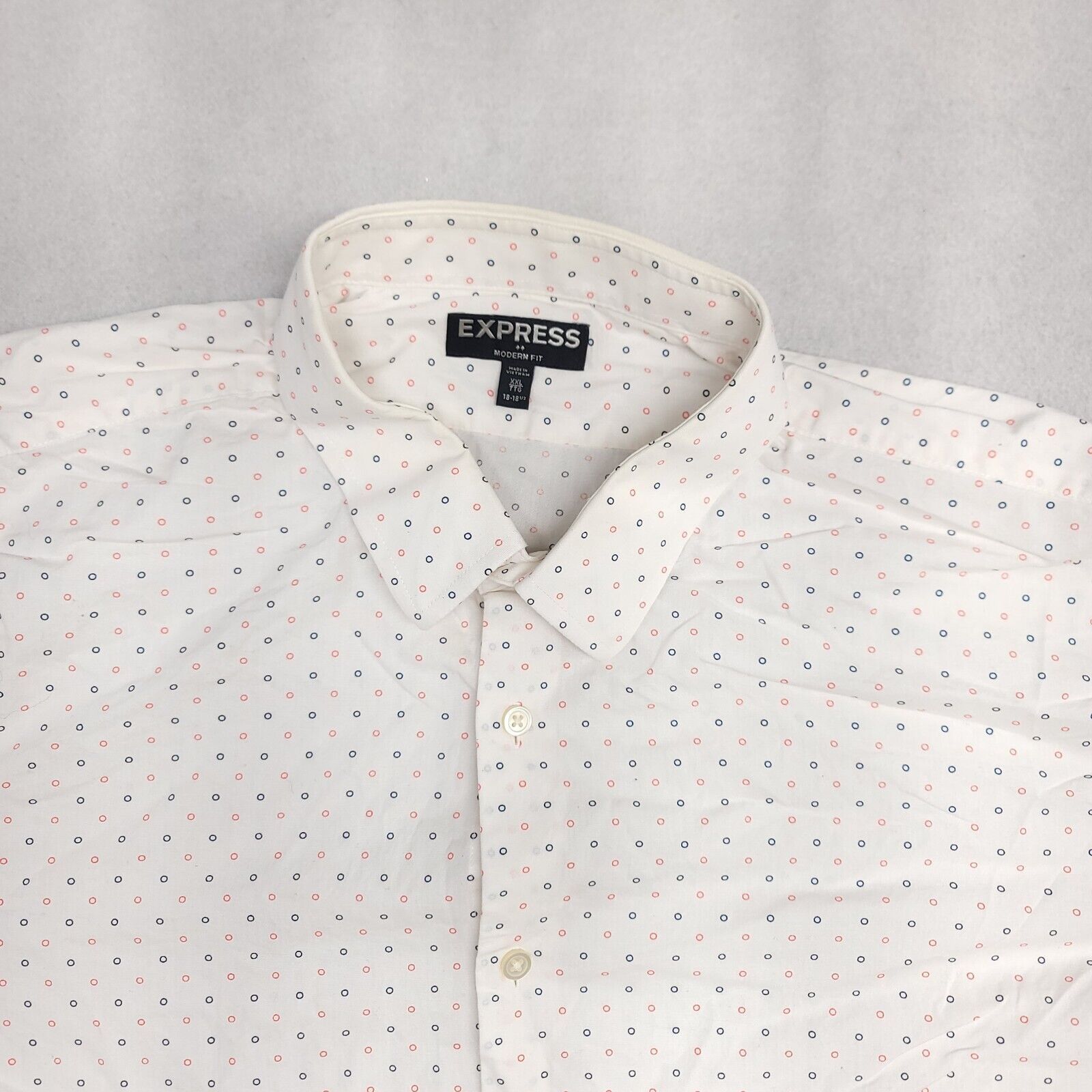 Express Express Casual Button Up Shirt Adult Mens Size 2XL White Size US XXL / EU 58 / 5 - 1 Thumbnail