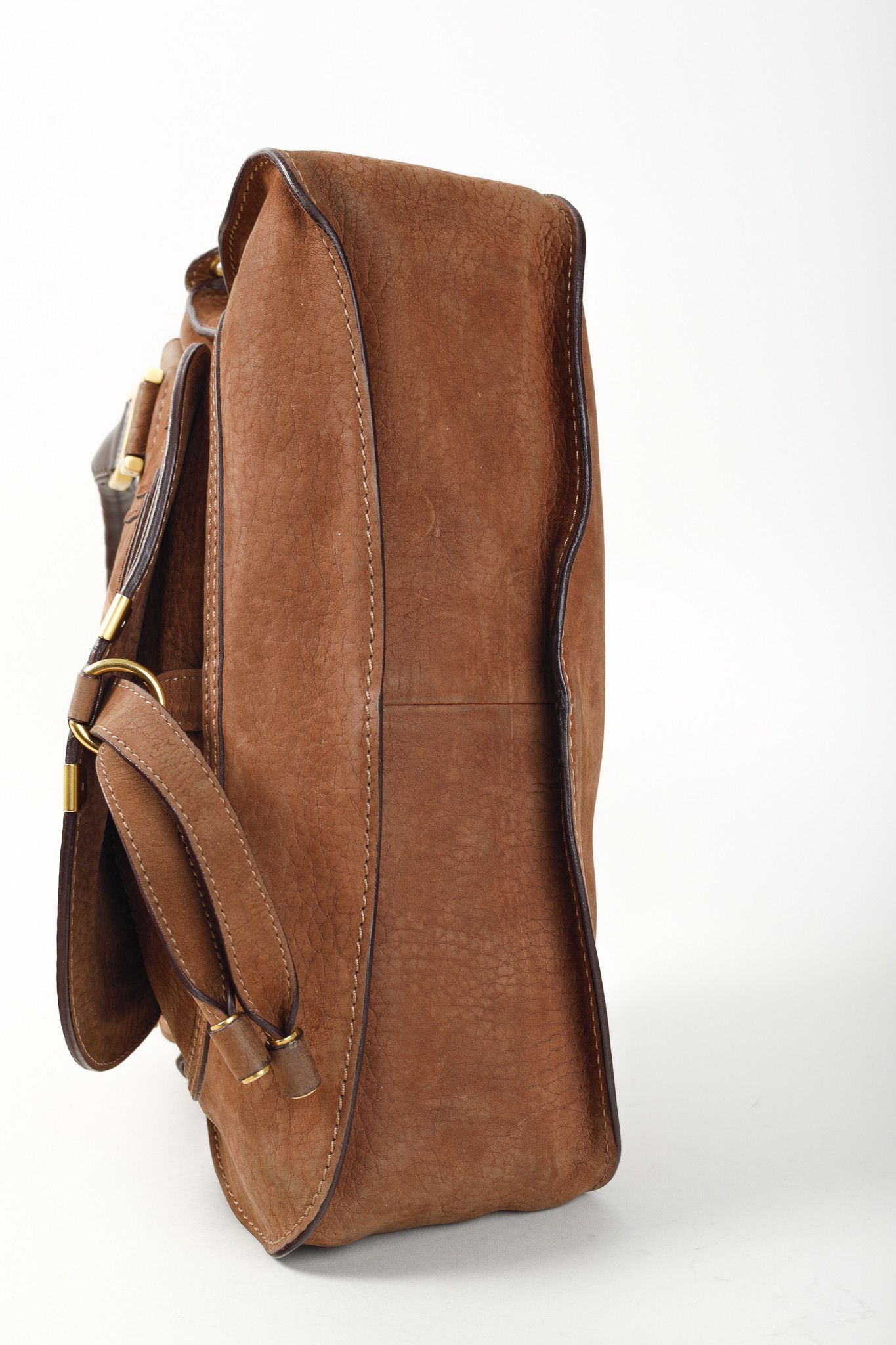 Chloe Chloe Marcie Brown Nubuck-Leather Shoulder Bag Size ONE SIZE - 5 Thumbnail