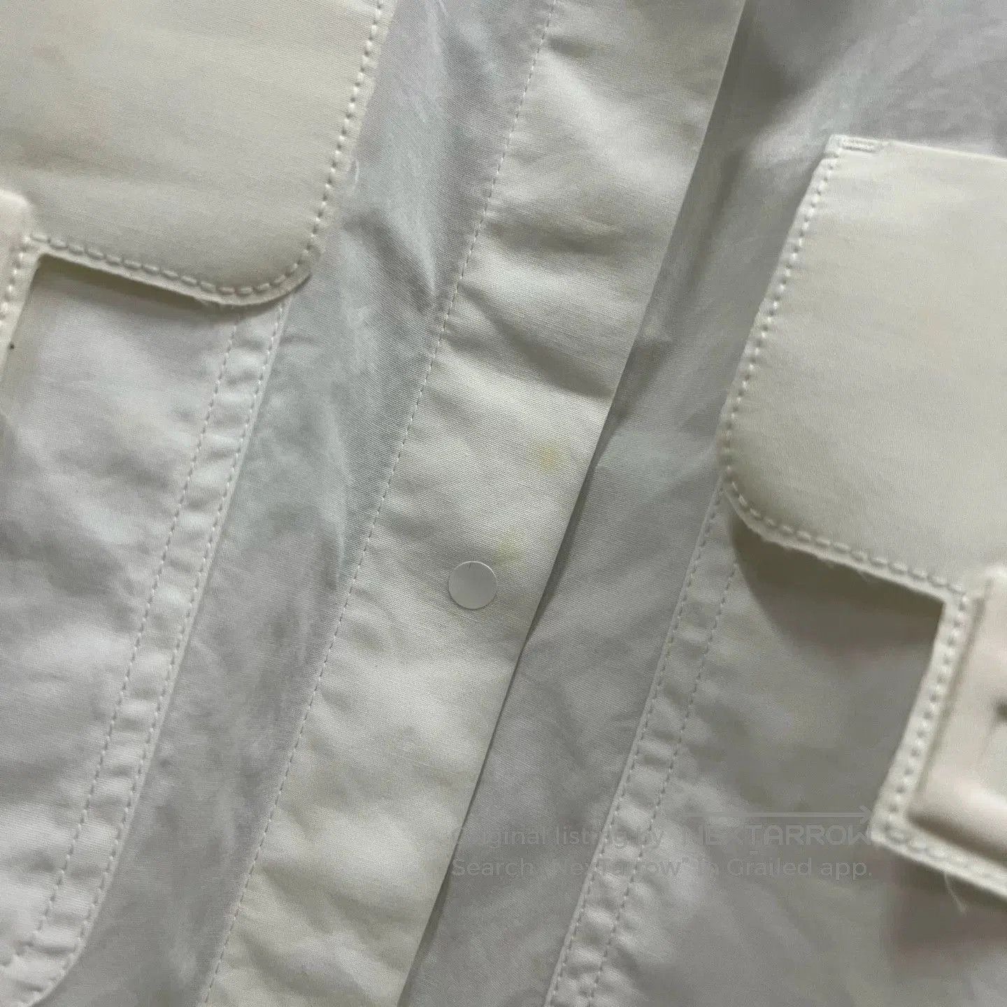 Fendi FENDI White Cropped Long-Sleeve Shirt. Size S / US 4 / IT 40 - 2 Thumbnail