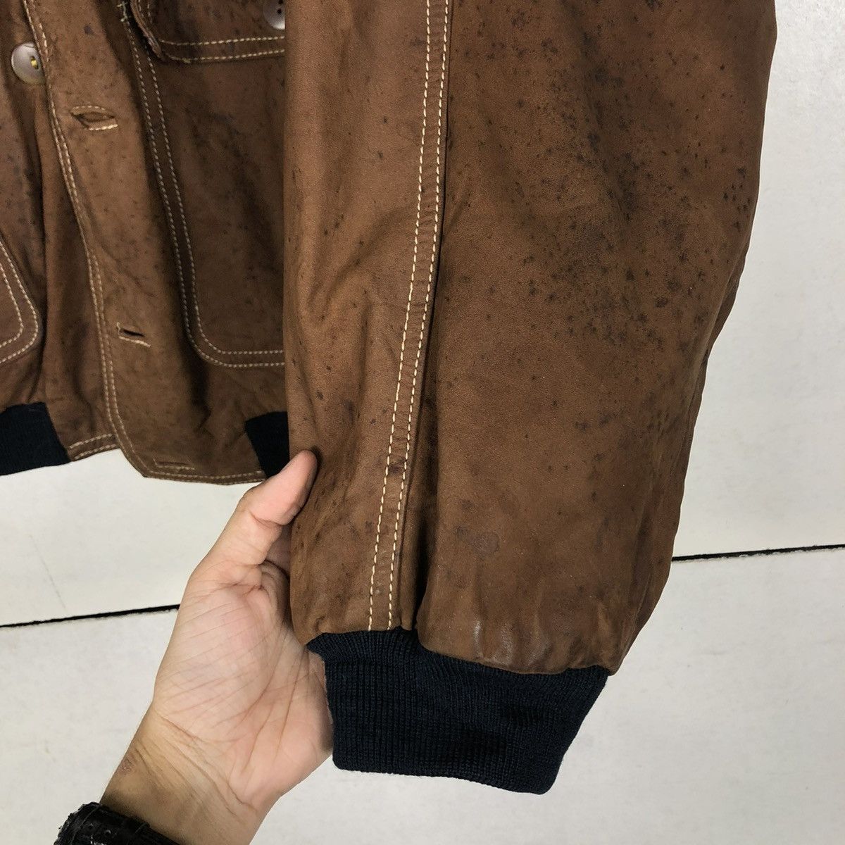 Japanese Brand 📌VINTAGE BIKER LEATHER JACKET HARRISON ISSEY MIYAKE Size US M / EU 48-50 / 2 - 16 Thumbnail