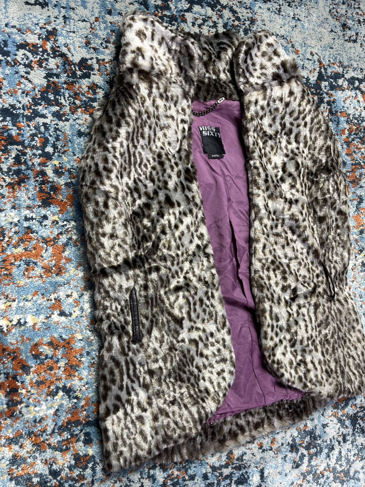 Japanese Brand × Miss Sixty Vintage y2k Miss Sixty faux fur vest cheetah print oversized Size S / US 4 / IT 40 - 5 Thumbnail