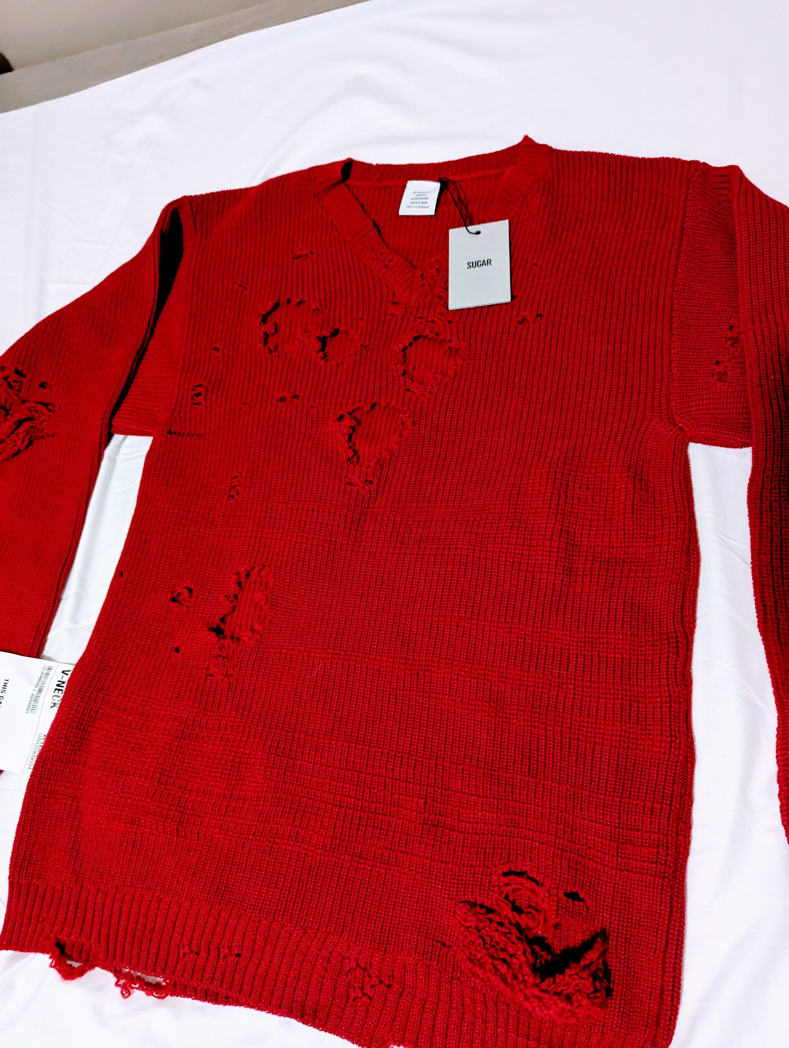 Vetements NEW Vetements Wool+ alpacaDistressed Kurt Cobain Moth eaten Size US M / EU 48-50 / 2 - 3 Thumbnail