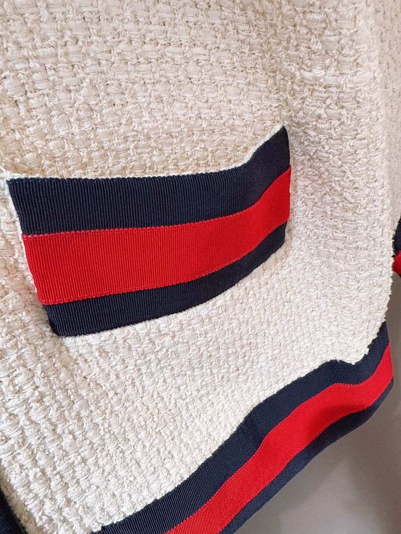 Gucci Gucci Red and blue stripe contrasting edge pearl buckle loo Size S / US 4 / IT 40 - 3 Thumbnail