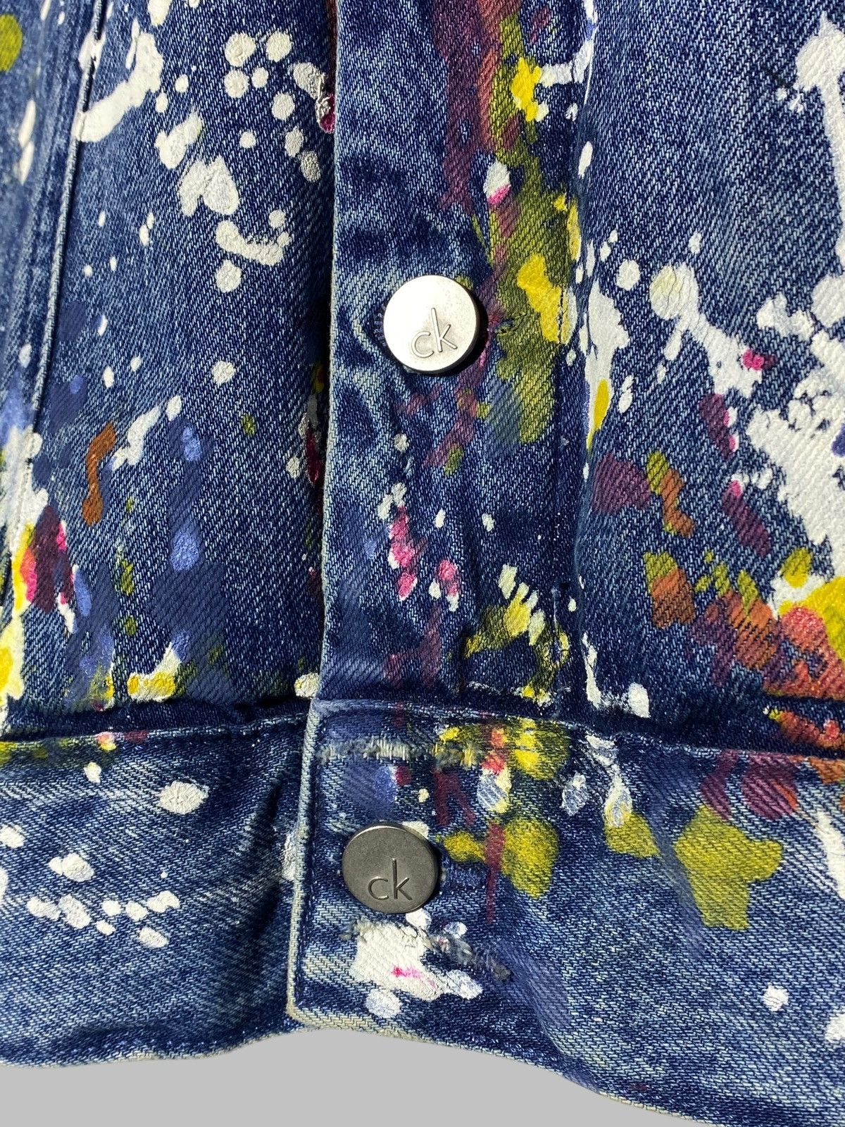 Calvin Klein Calvin Klein Painted Denim Jacket Men’s Size US XL / EU 56 / 4 - 4 Thumbnail