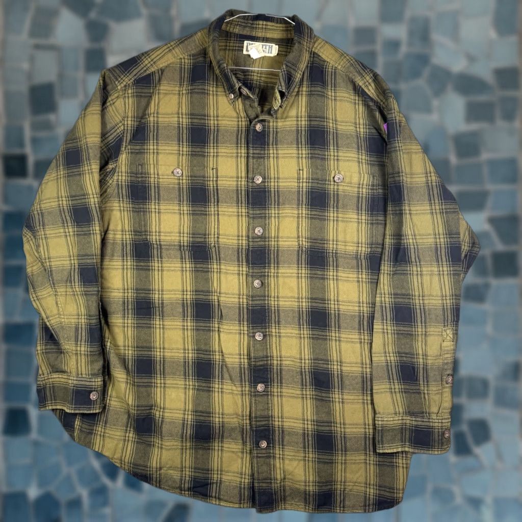 Vintage Duluth Shirt Mens 2XLT Free Swinging Flannel Long Sleeve Workwear Utility Green Shirt Size US XXL / EU 58 / 5 - 1 Thumbnail