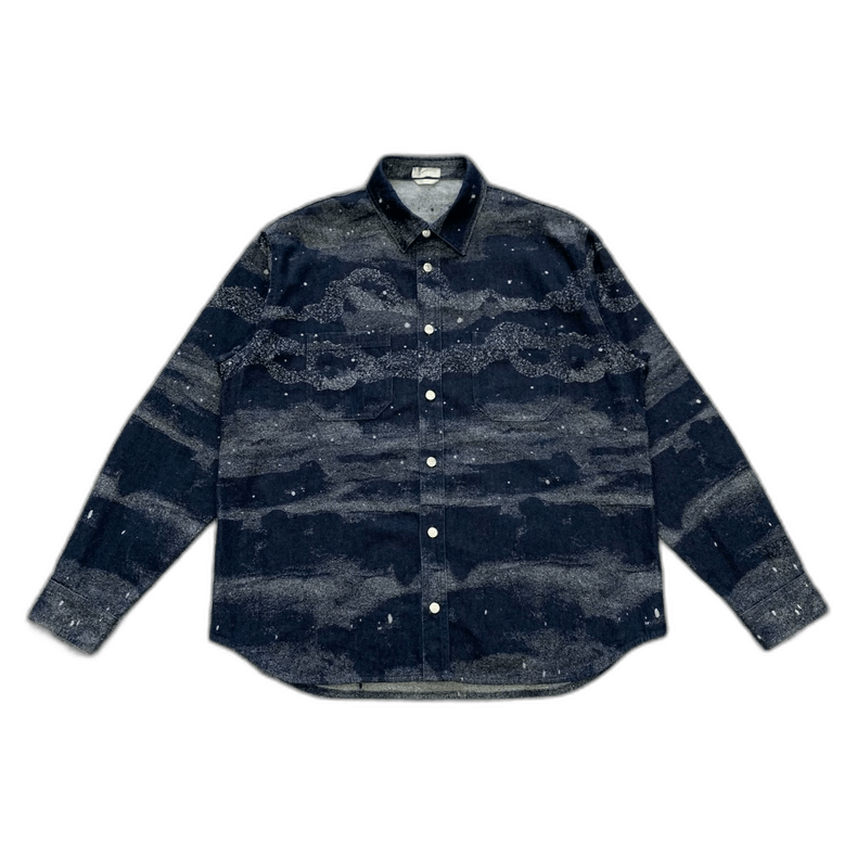 dior starry ink denim shirt coat