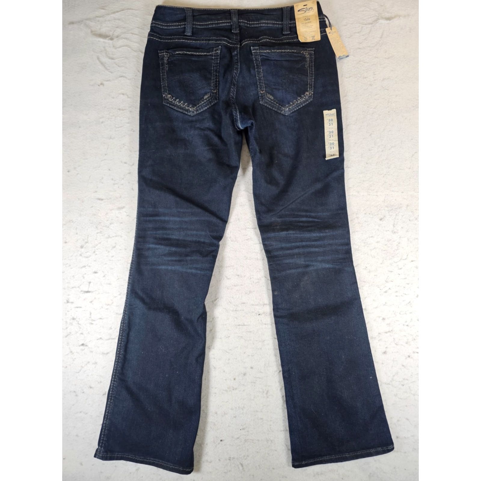 Vintage Silver Signature Jeans Mid Slim Boot Cut Jeans Women's 30x31 Dark Wash NWTs Silver Jeans Suki Surplus Regular Fit Denim Blue Size 30" / US 8 / IT 44 - 6 Thumbnail