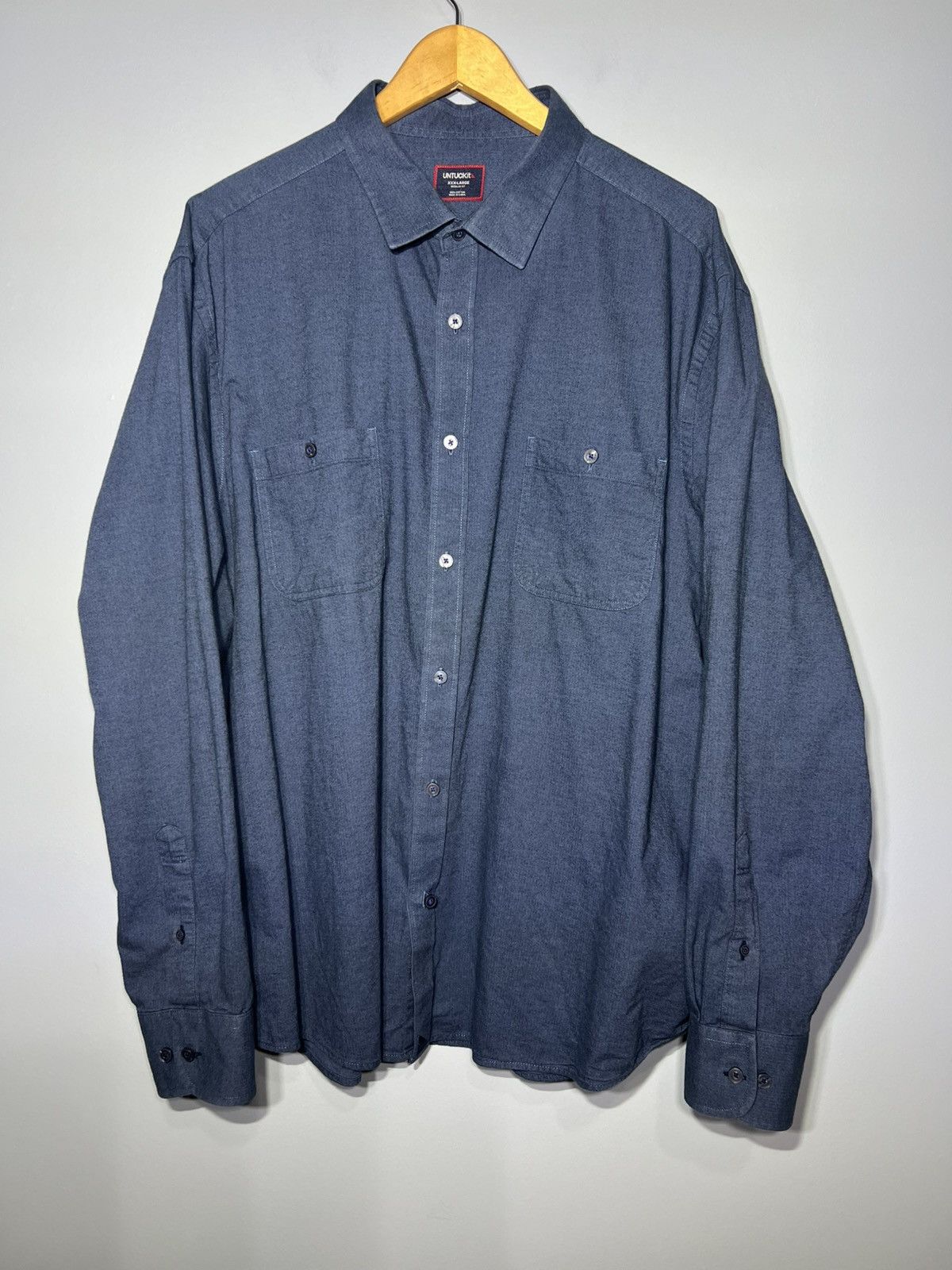UNTUCKit Untuckit Hemsworth Men's Sz 3XL Flannel Long Sleeve Button Size US XXL / EU 58 / 5 - 2 Thumbnail