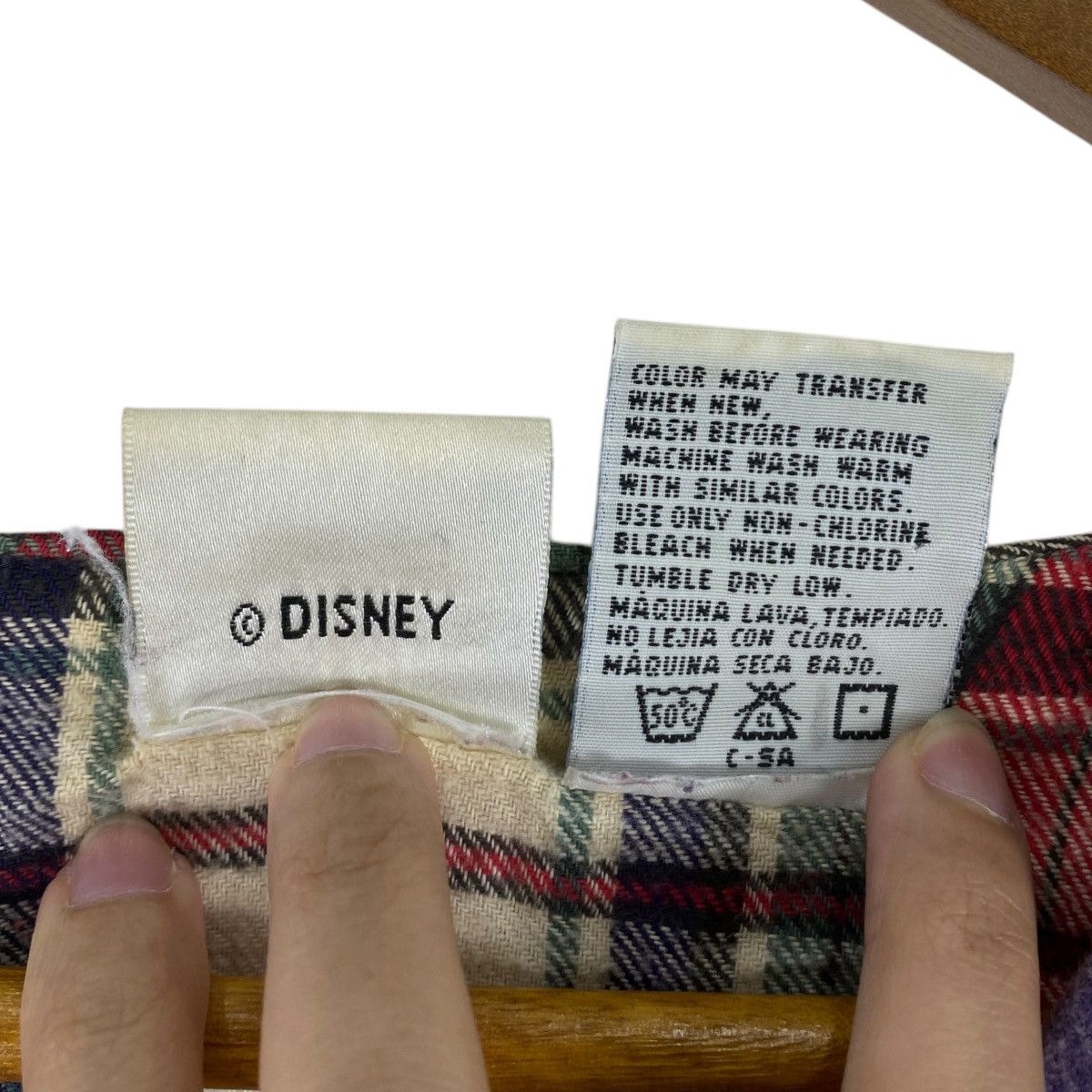 Disney Vintage DISNEY WINNIE THE POOH Plaid Checks Flannel Tee Size 3XL / US 20-22 - 6 Thumbnail